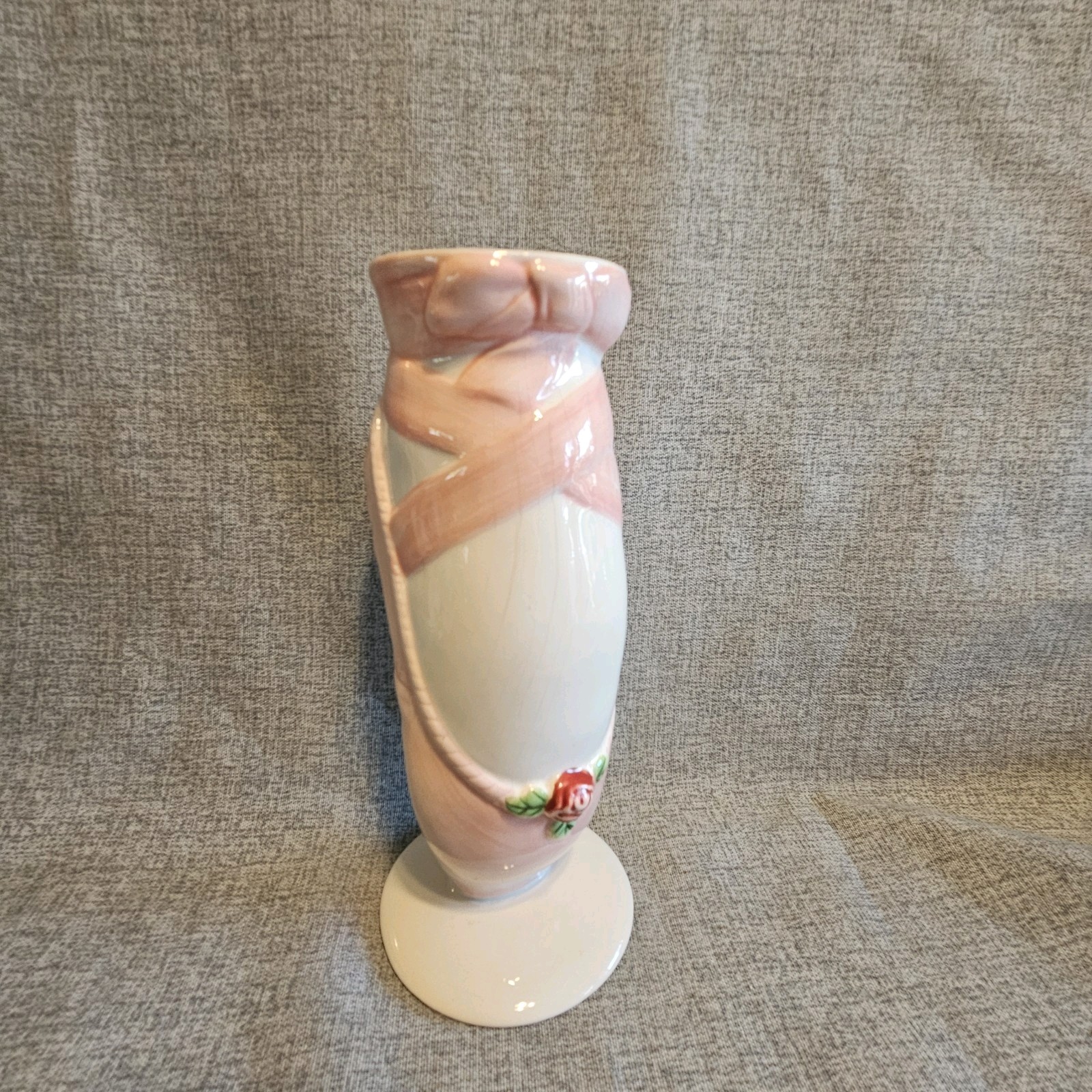 Ballerina Slipper Porcelain Vase Burton & Burton Pink Ballet Shoes READ