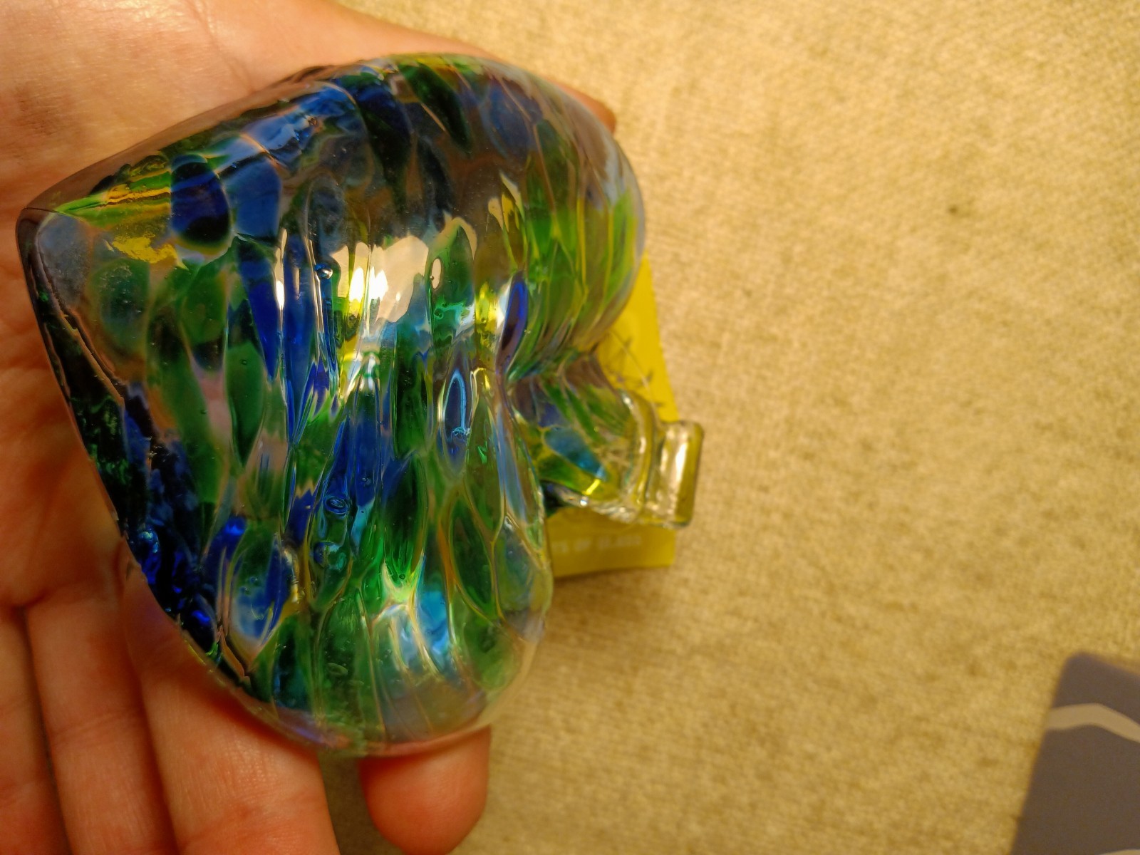 Vtg Kitras Hand Blown Art Hearts of Glass Ornament, Sun Catcher, Canada, 2001