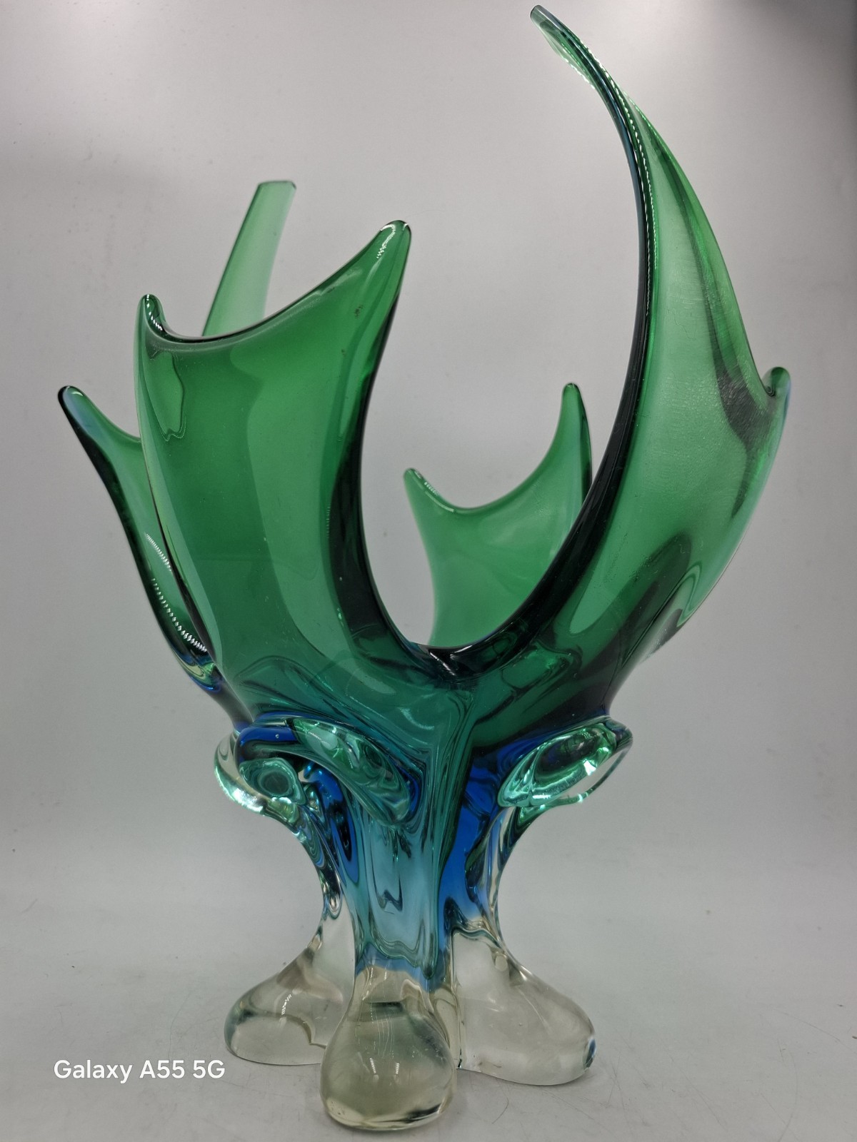 Canadian LORRAINE CHALET ART GLASS Antler CENTREPIECE DISPLAY BOWL