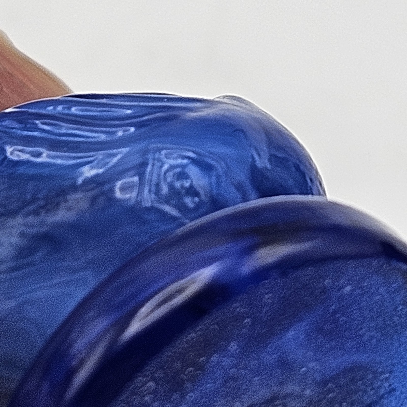 Boyds Glass ~ Debbie Duck Duckling ~ Cobalt Blue Slag ~ 1 1/2 Inches