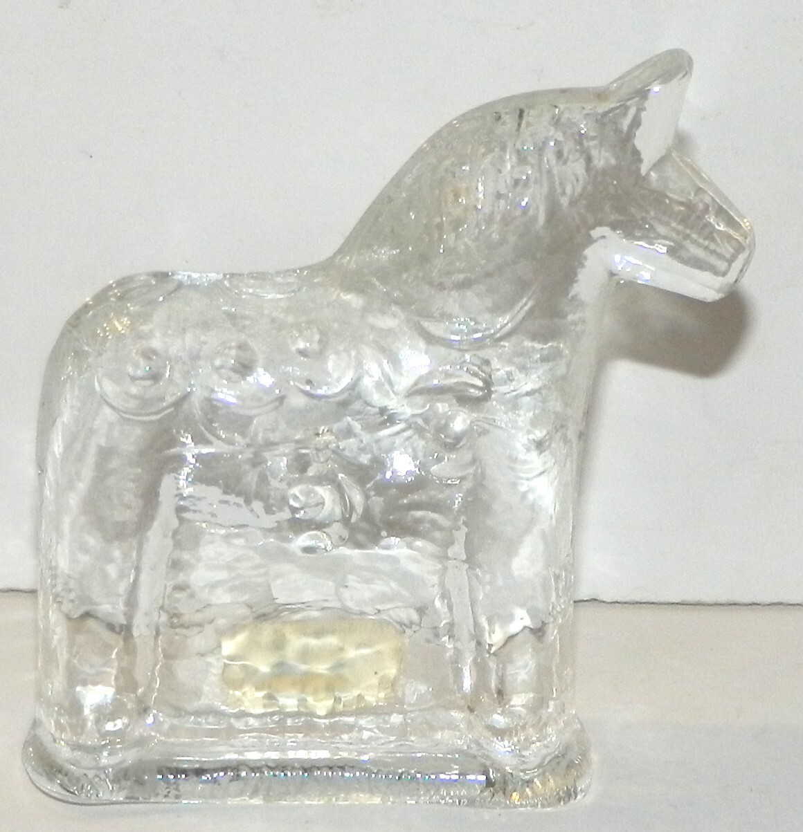 Vintage Dalecarlia Horse Full Crystal Figurine Lindshammar of Sweden 3.5″ x 3″