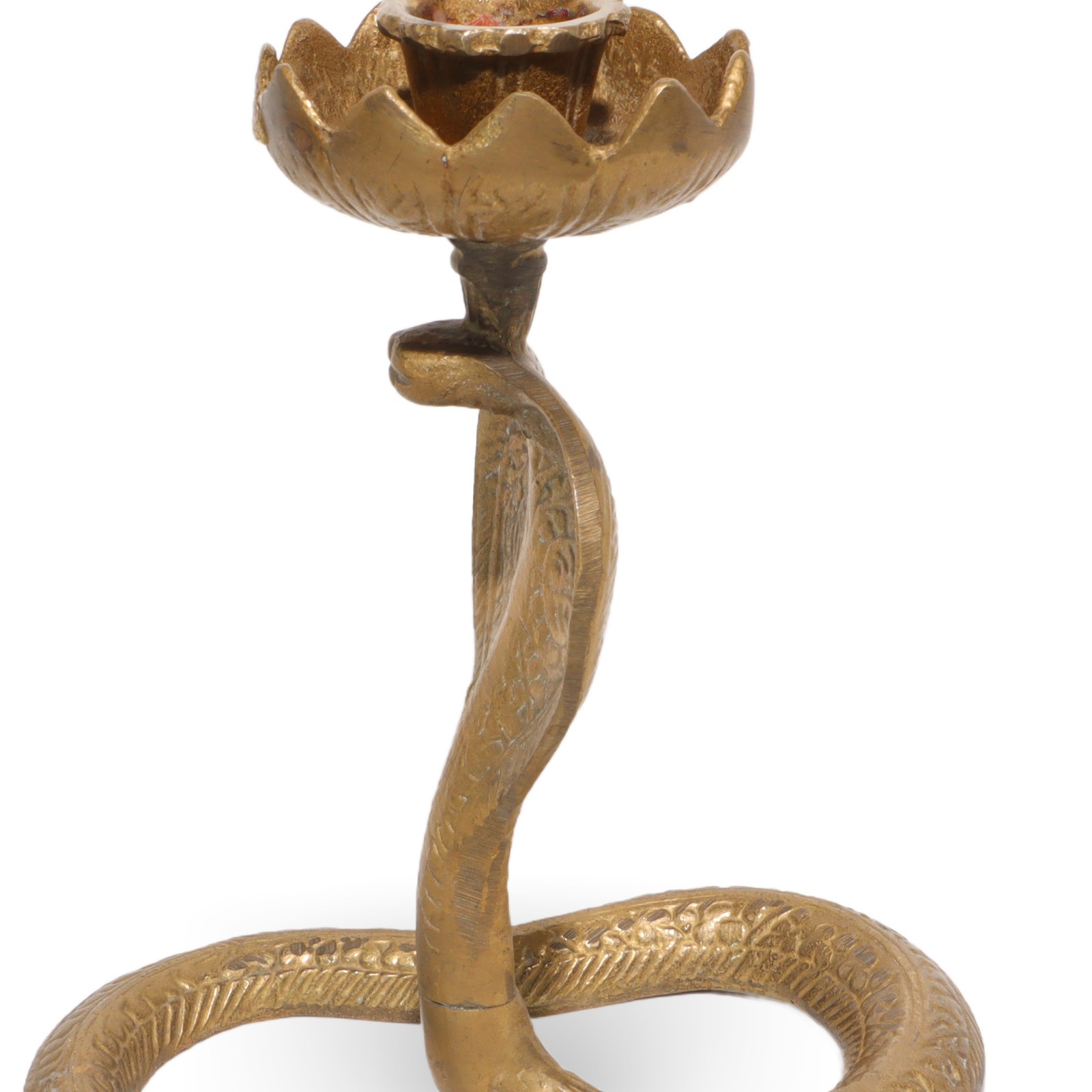 Bronze Snake Candelabrum – Vintage Cobra Candle Holder