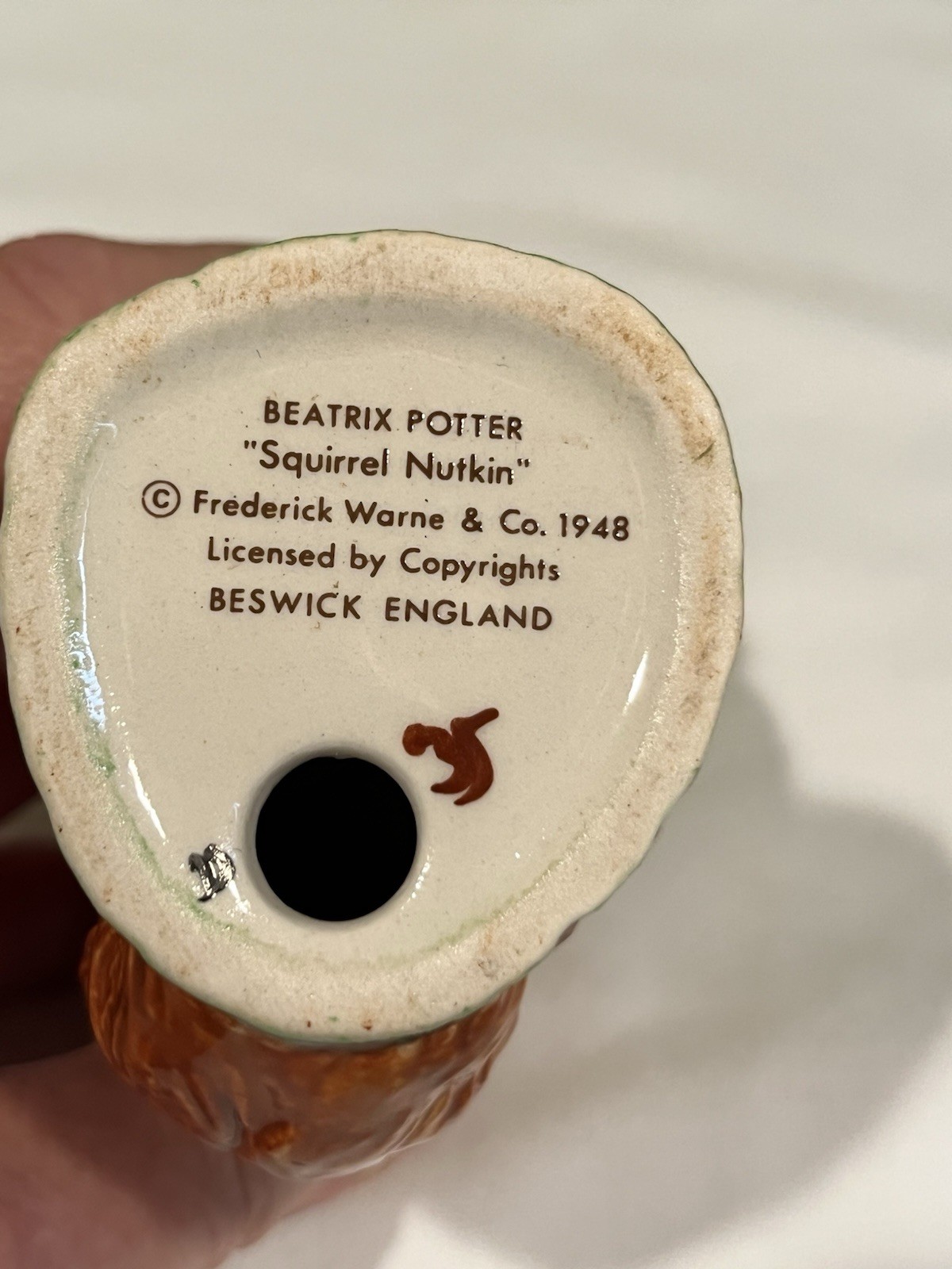 Beatrix Potter Squirrel Nutkin Figurine 1981 Beswick England F. Warne + Box