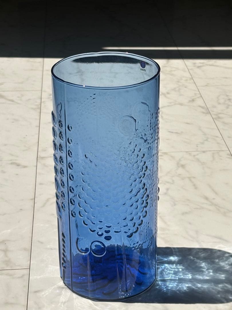 Iittala Flora Ultramarine Blue Vase H25cm Oiva Toikka