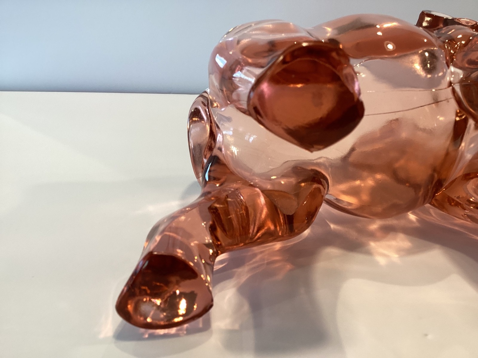 Depression Glass Consolidated Large 13″ Pink Elephant Rare