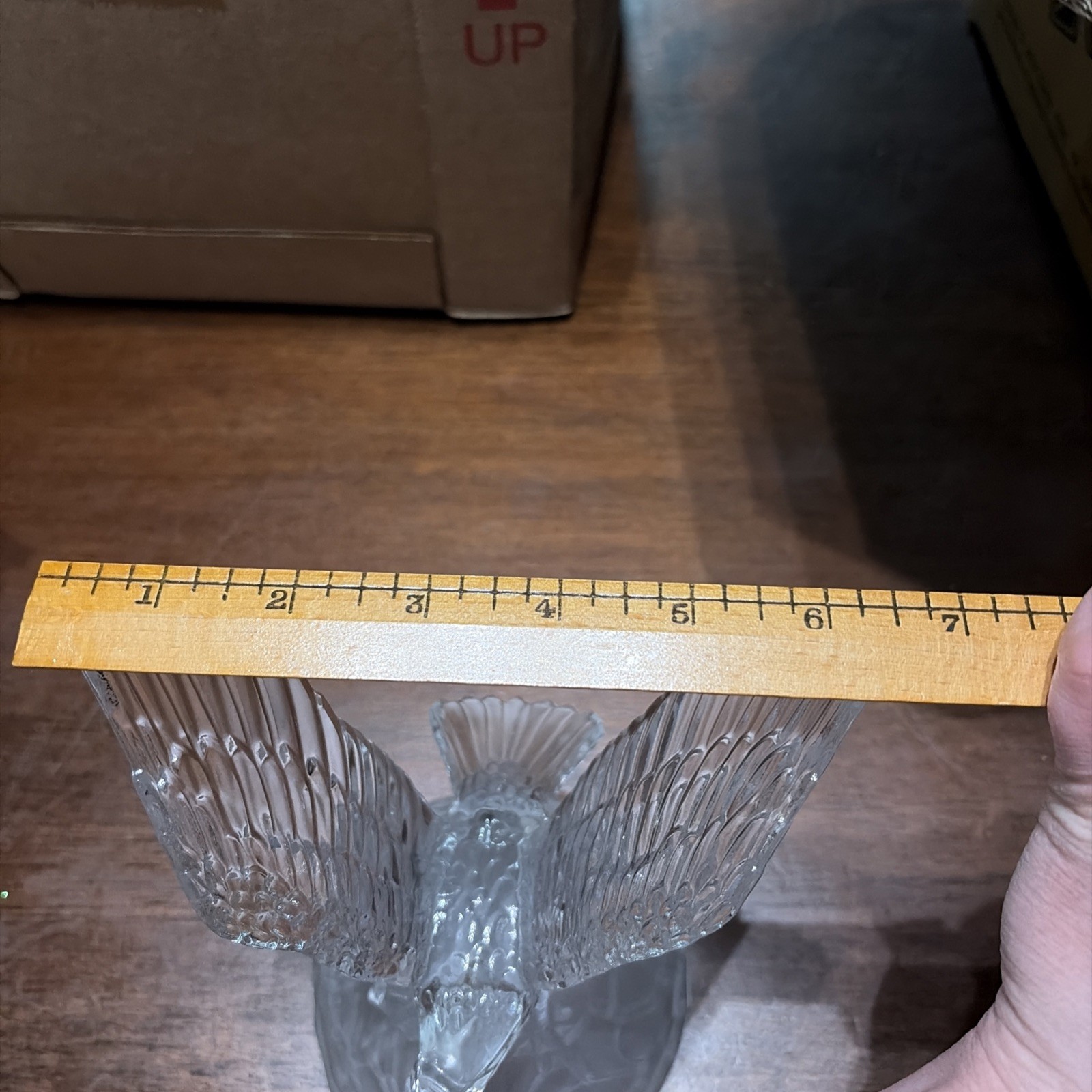 Figurine Cystsl Bald Eagle Crystal Glass Sculture