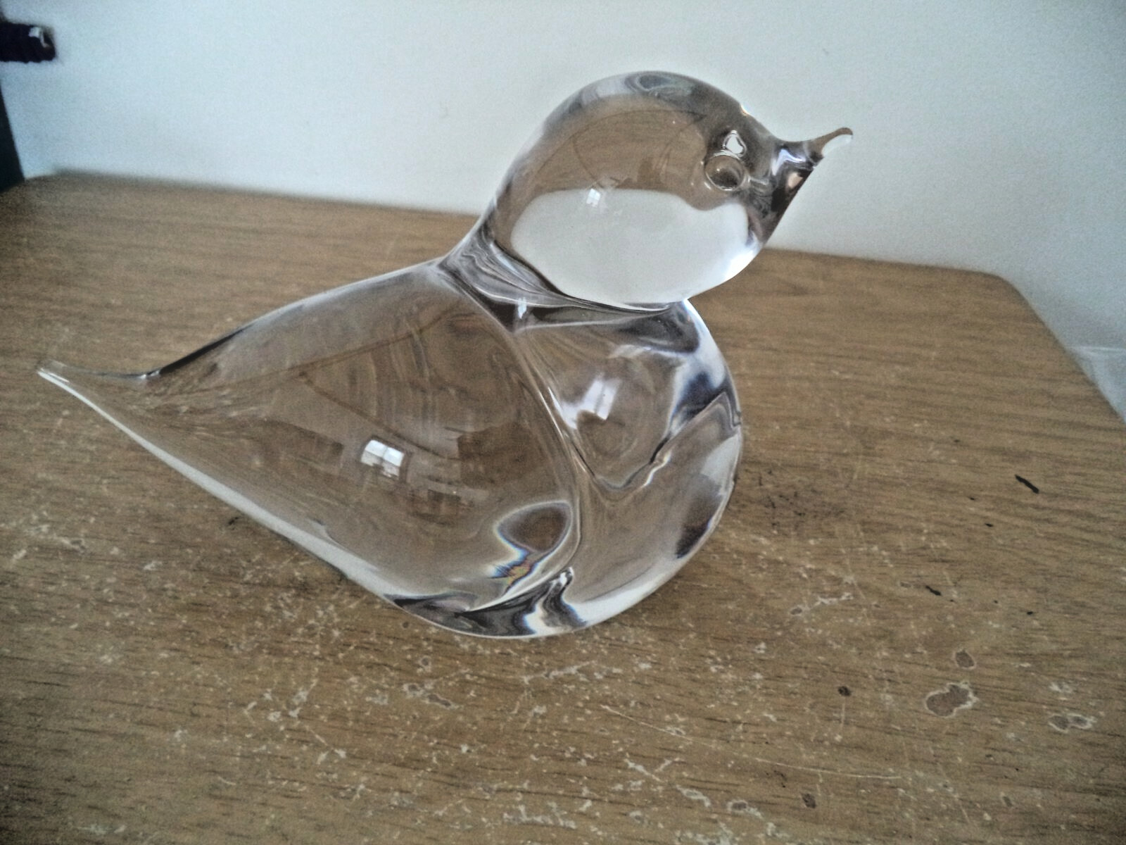 ART GLASS DOUBLE SIGNATURE HAND BLOWN BIRD 5″ HIGH X 7″ LONG 3 LP. 11 OZ