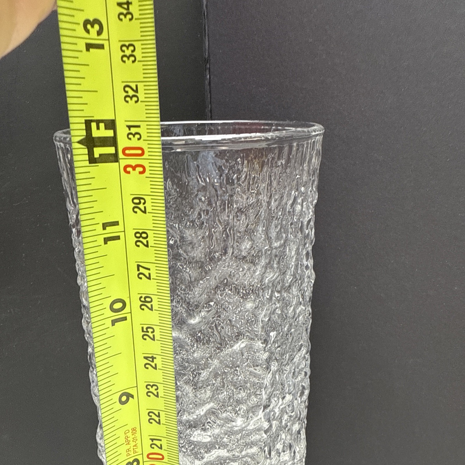 MCM IVV Selezione Italian Vase Textured Bark Art Glass 12″