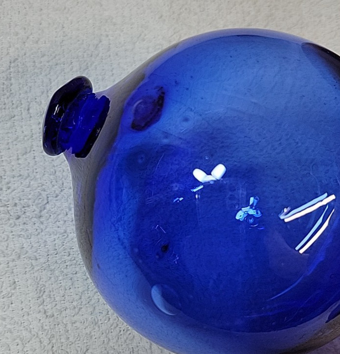 3 Handblown Glass Fishing Floats/Balls-Orbs or Ornaments 3″ to 5″ Tall See Pics!
