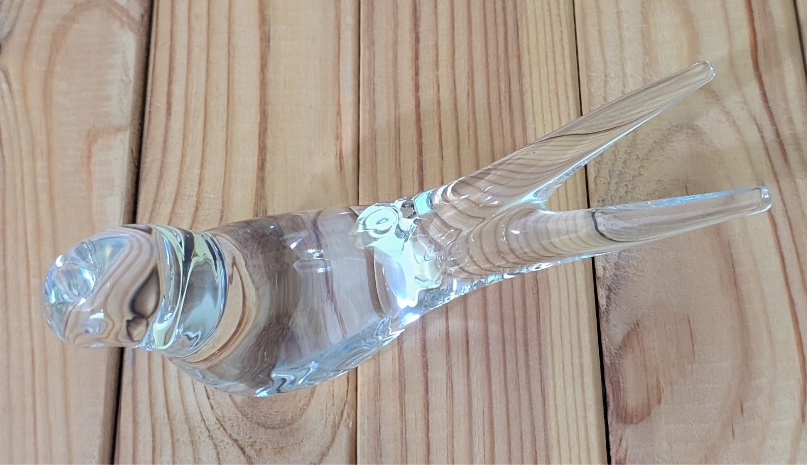 VTG, RARE! Signed Marcolin Dove Bird Crystal Paperweight 7”.