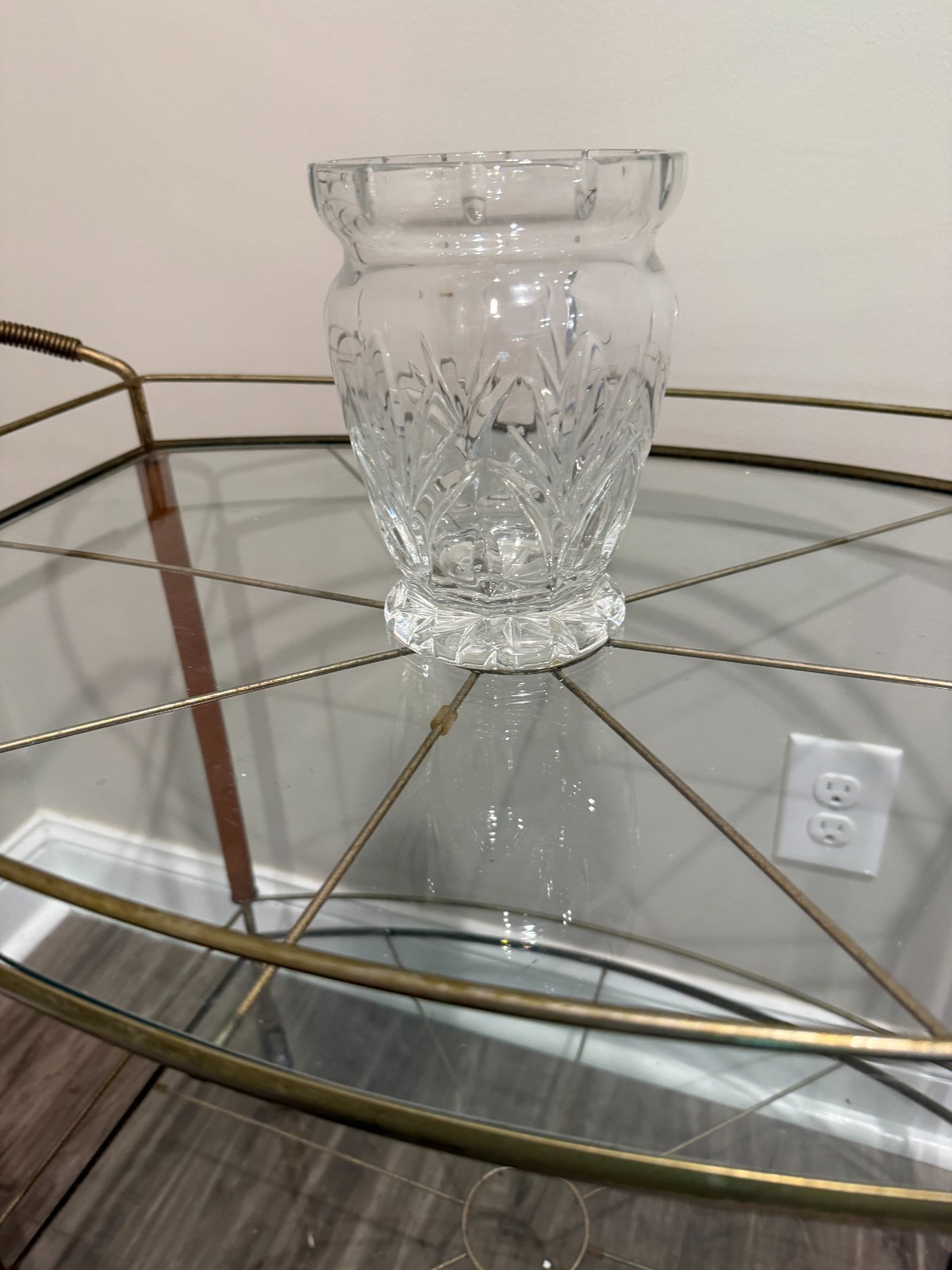 Vintage Cut Crystal Flower Vase – Excellent Condition