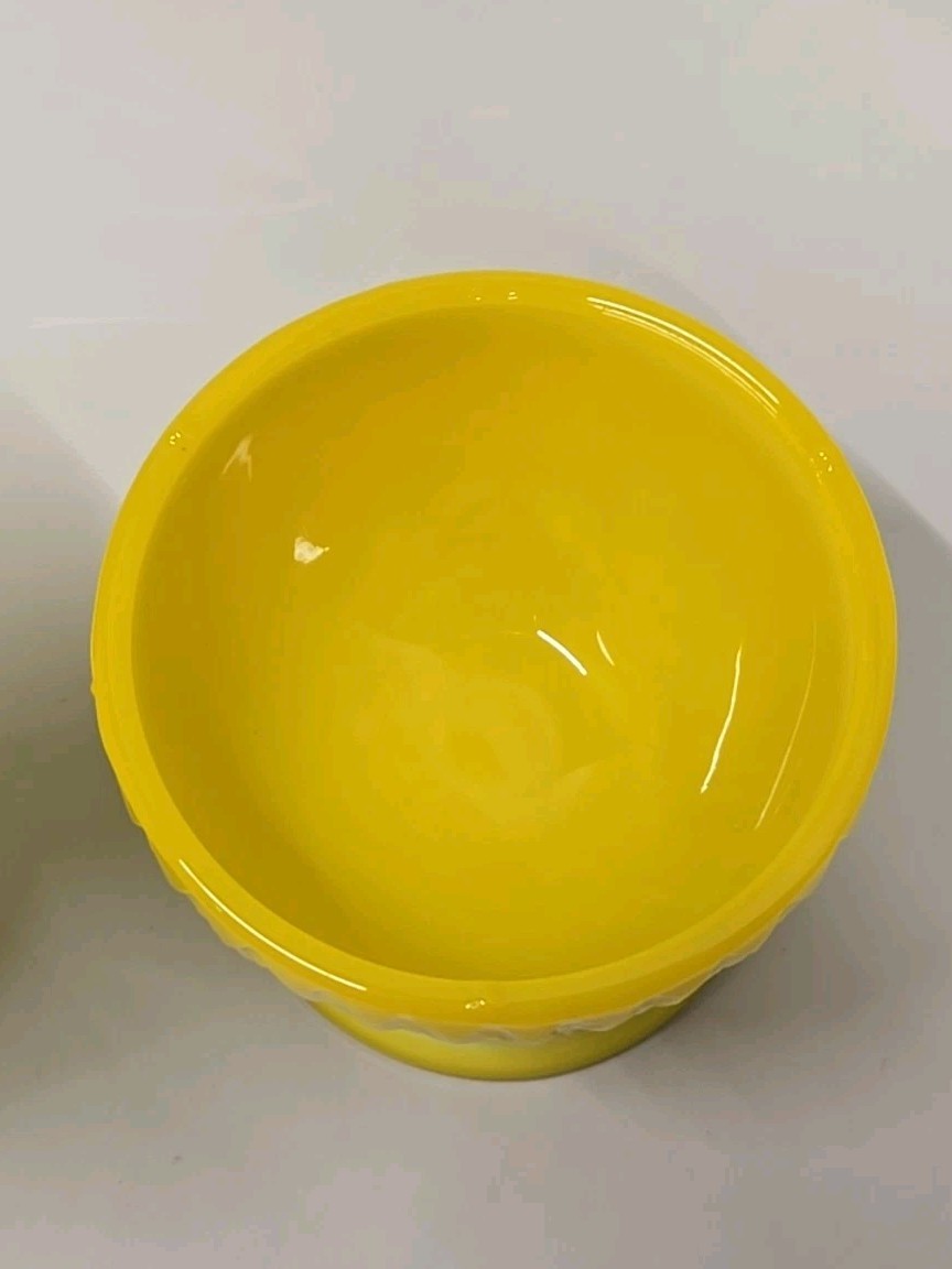 MOSSER VIKING MOLD DANDELION YELLOW GLASS OWL FAIRY LAMP LIGHT NEWEST RELEASE