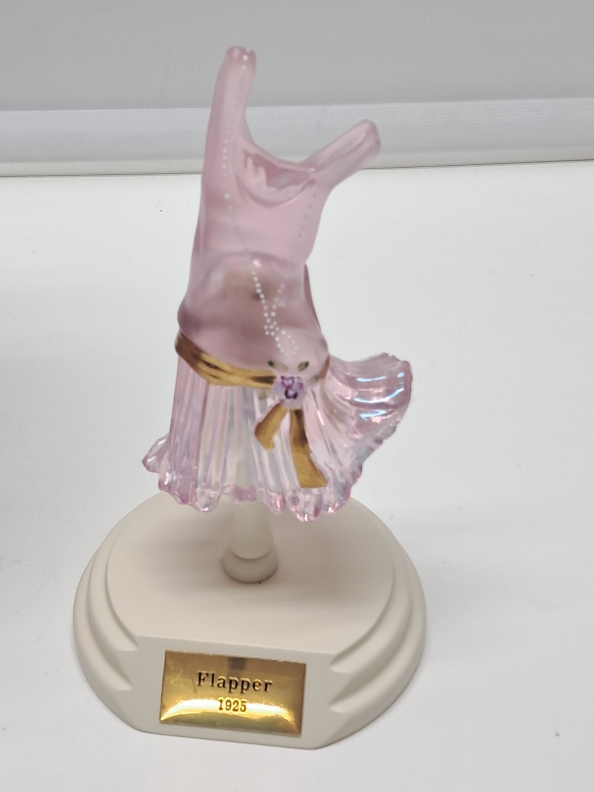Fenton Glass Legendary Fashions Pink Flapper Dress & Box Limited Edition