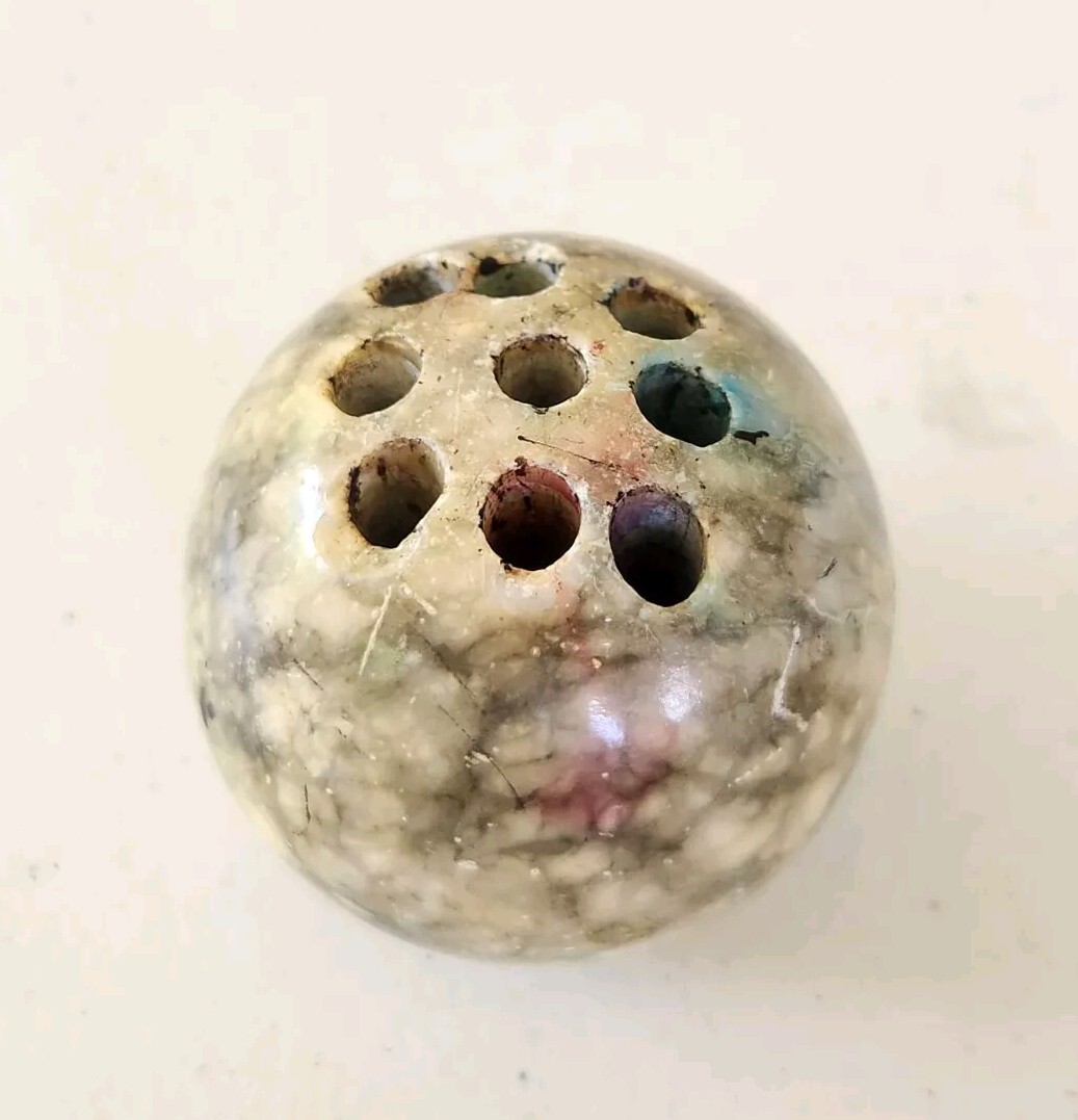 Crude Handmade Veined MARBLE STONE Pen Pencil HOLDER PAPERWEIGHT Office Gift