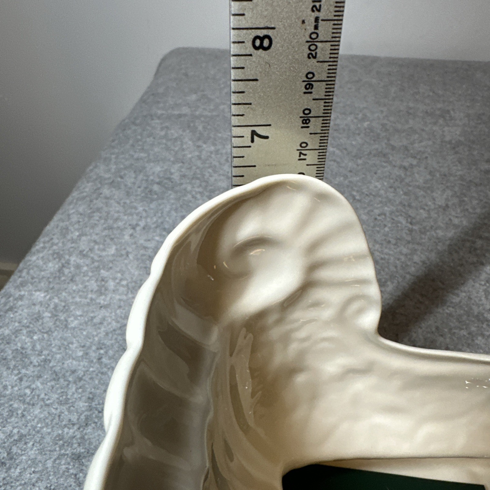 Vintage Belleek Irish Porcelain Sleigh Centerpiece Planter Christmas Shamrocks