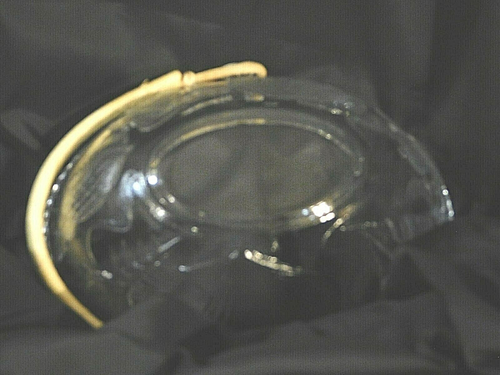 Glass Basket With Handle Cut Glass Shell Pattern Vintage 7 1/2 x 6 1/2 Inches