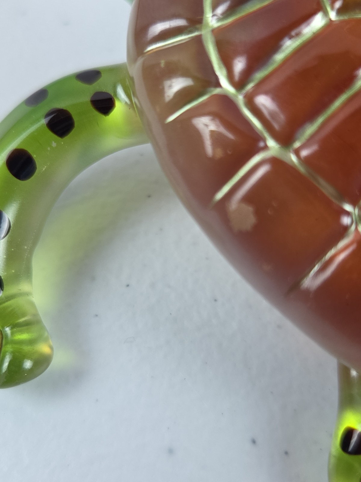 Hand Blown Art Glass Sea Turtle Holiday Christmas Beach Ornament 3 1/4″