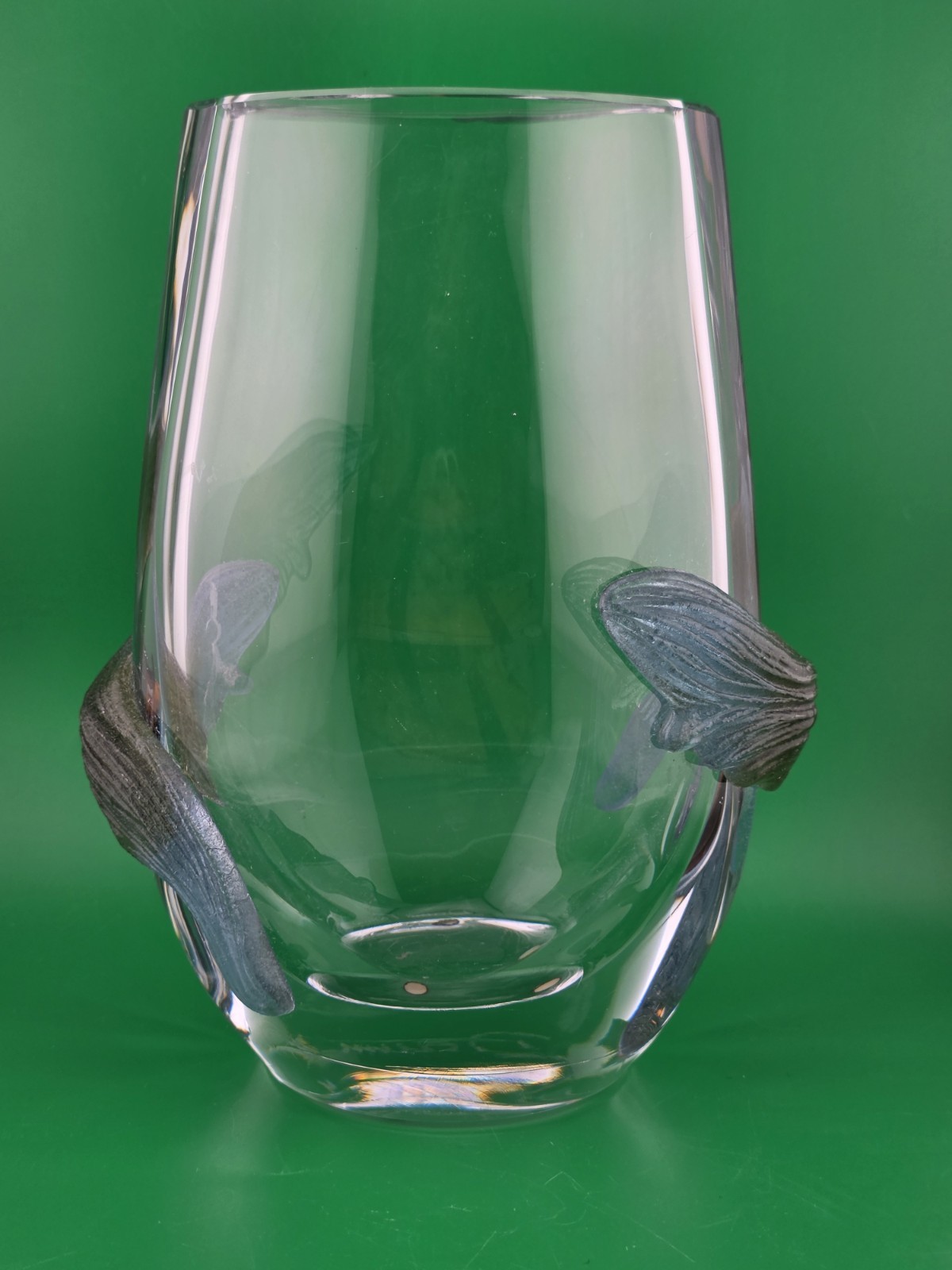Gorgeous Vintage DAUM France Florilege 8 3/4″ x 6 3/4″ Heavy Crystal Vase 1980s