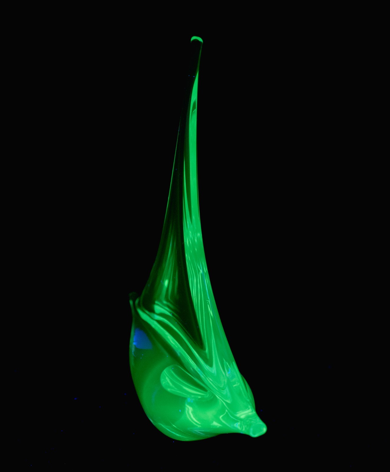 Heavy Contemporary Crystal Sail-Boat Sculpture 11×10″ MCM Yacht Polished Base