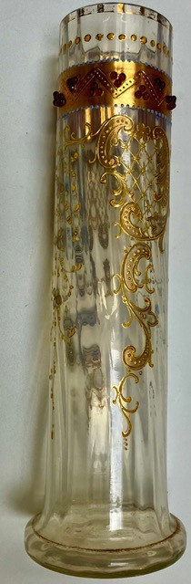 Rare Antique Bohemian Moser Style Art Glass Vase. Circa 1880’s