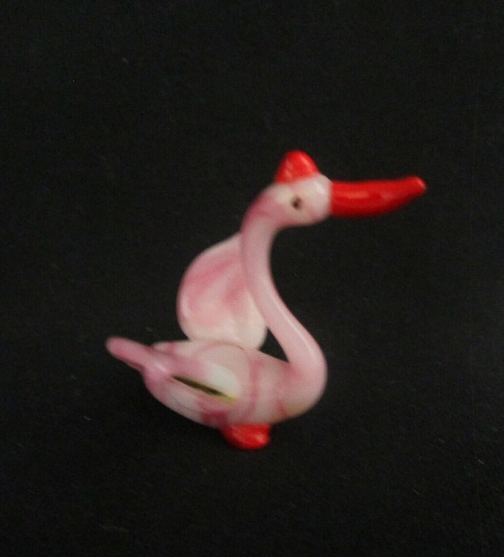 Handcrafted Blown Glass Figurine, China – Pink Swan