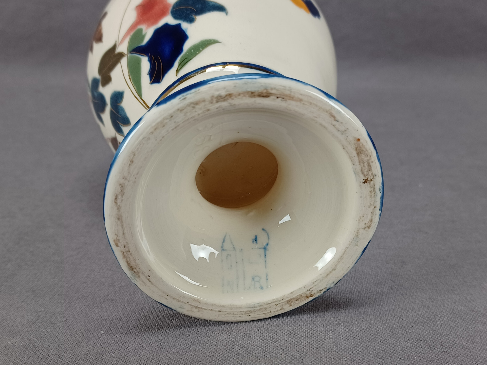 Late 19th Century Adolf Raschka Nesselsdorf Hand Painted Floral Faience Vase