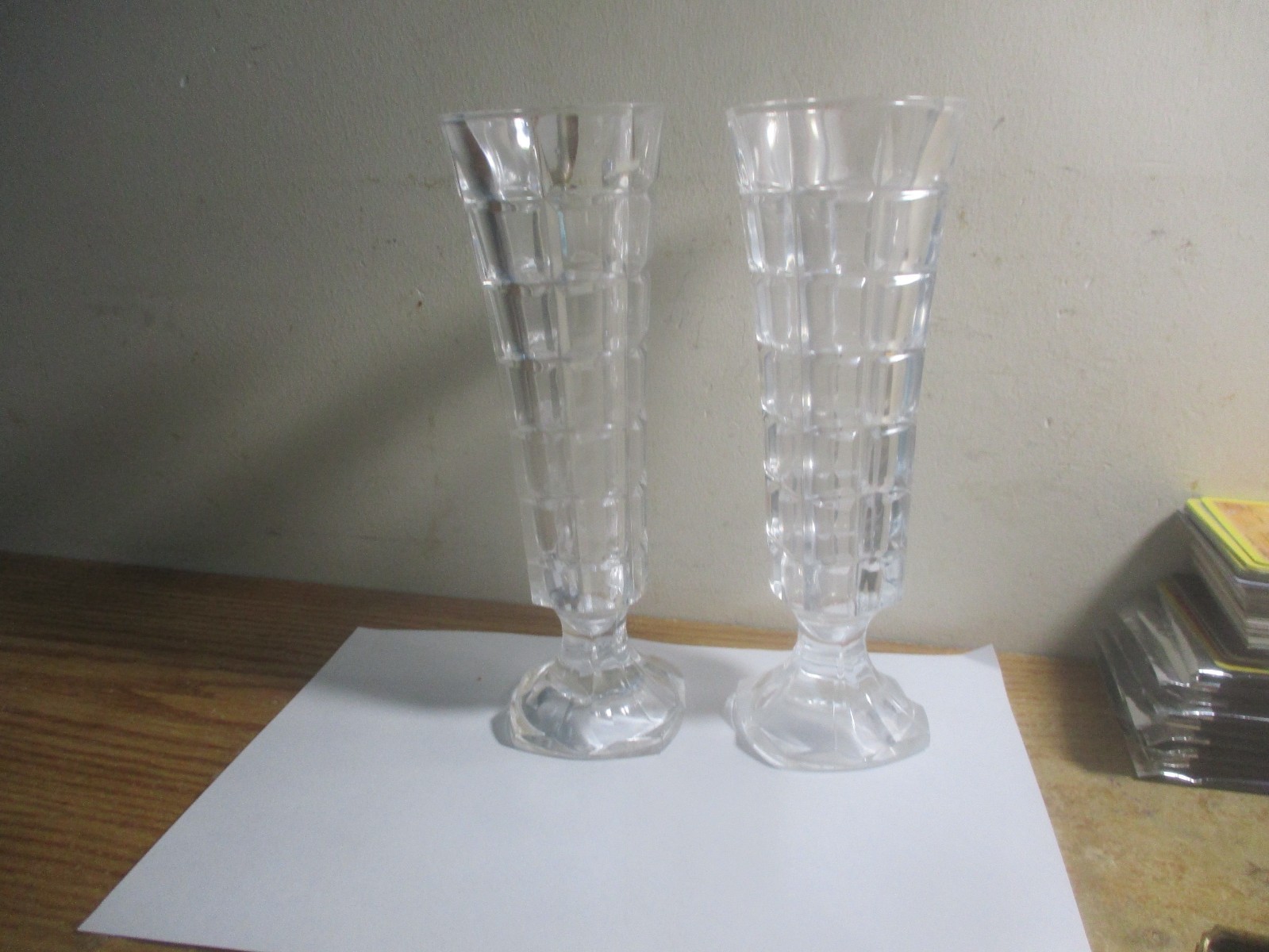 2 Cristal d’Arques 24% genuine lead crystal France 6 3/4″ tall glass