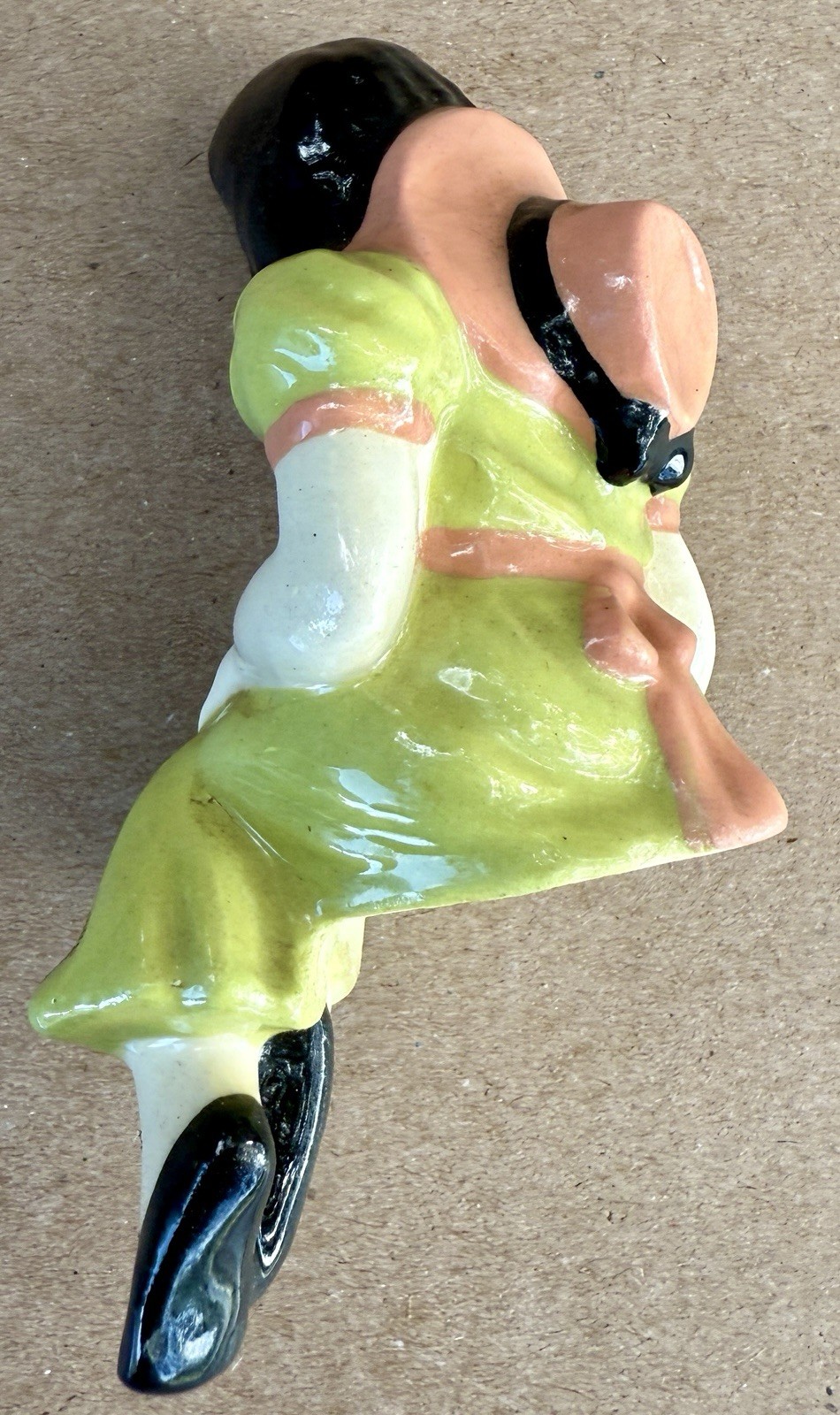 Ceramic Arts Studio Kissing Girl Green Dress 5 Inch SHELF SITTER 1940-1955