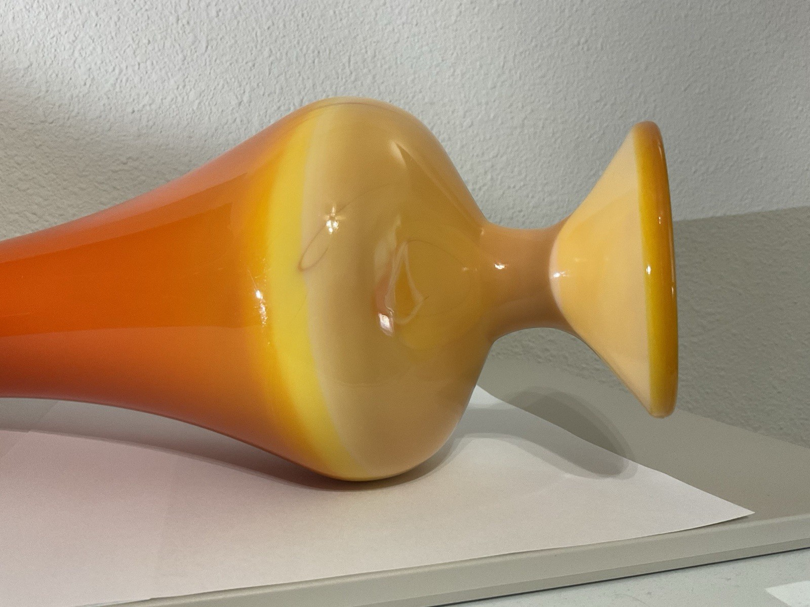 Vintage L.E. Smith Bittersweet Swung Vase, smoothy, fat bottom