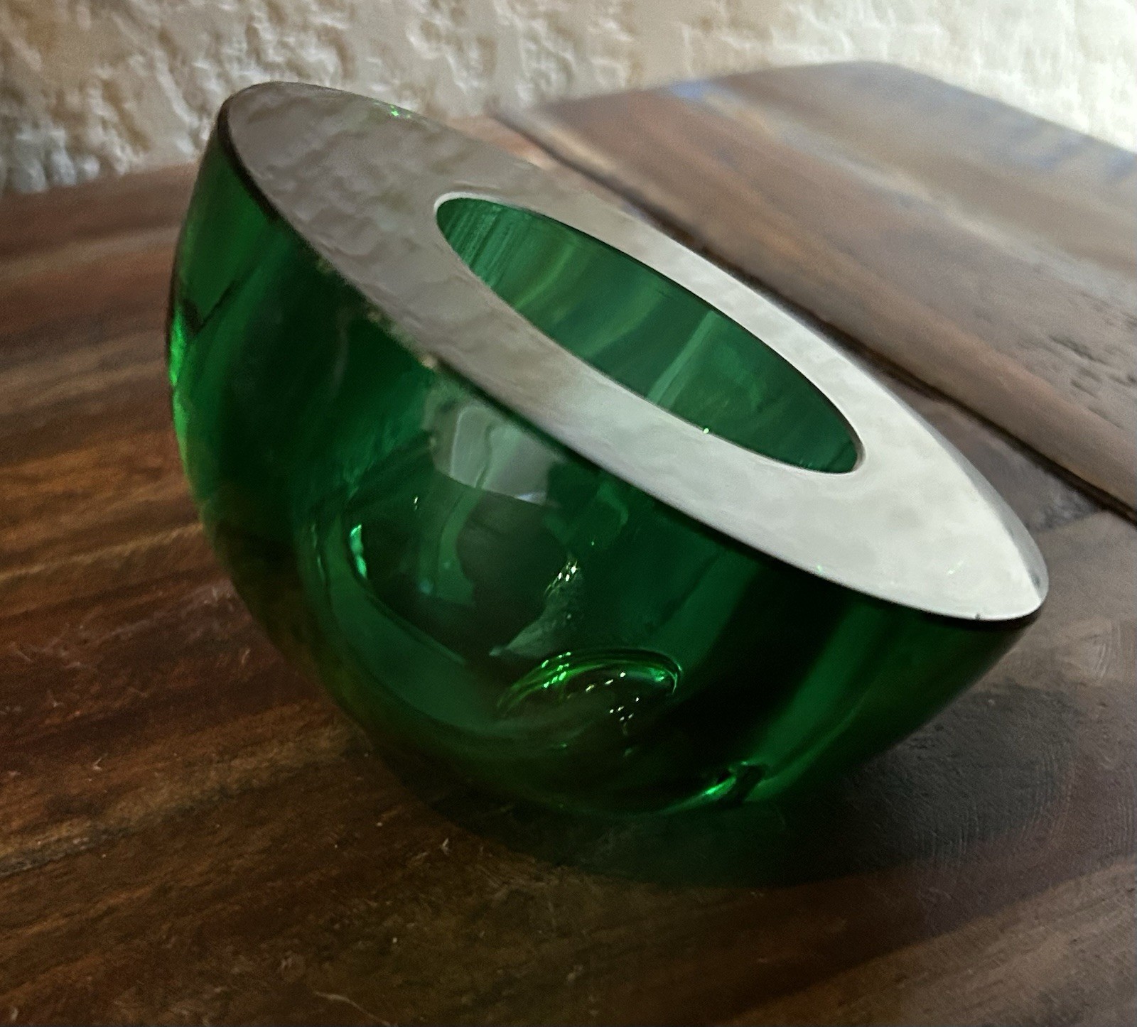 V. Nason & C. Murano Glass Ashtray With Murano Clock Insert
