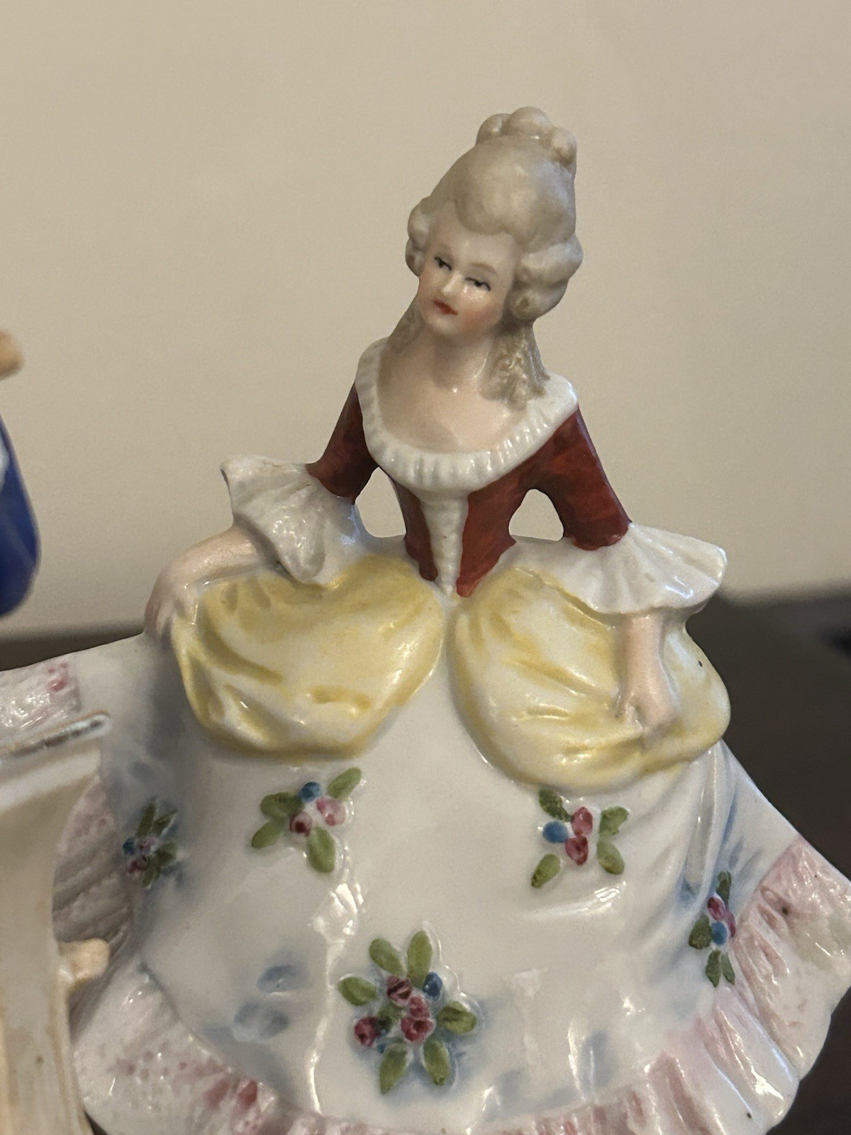 Antique German marked Porcelain Figurine Music Flute Bridgerton Gräfenthal?