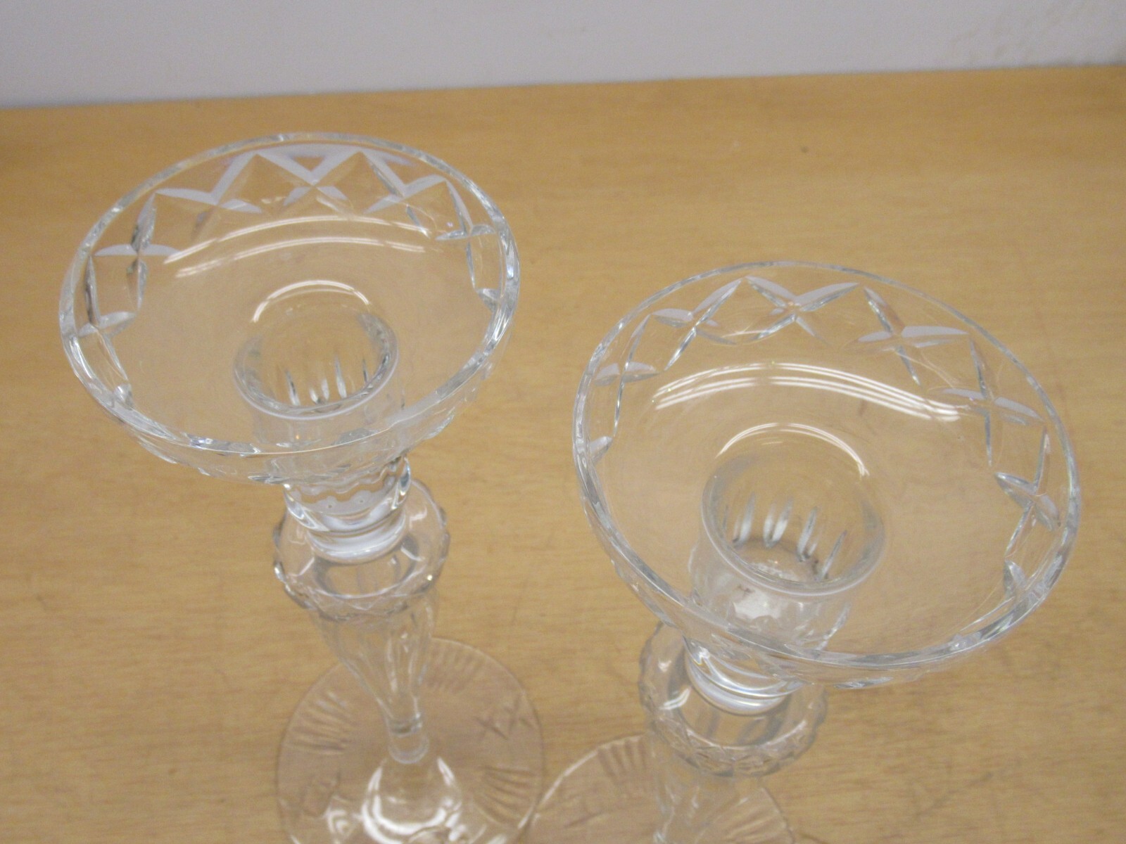 Pair Design Guild crystal 12″ candlesticks