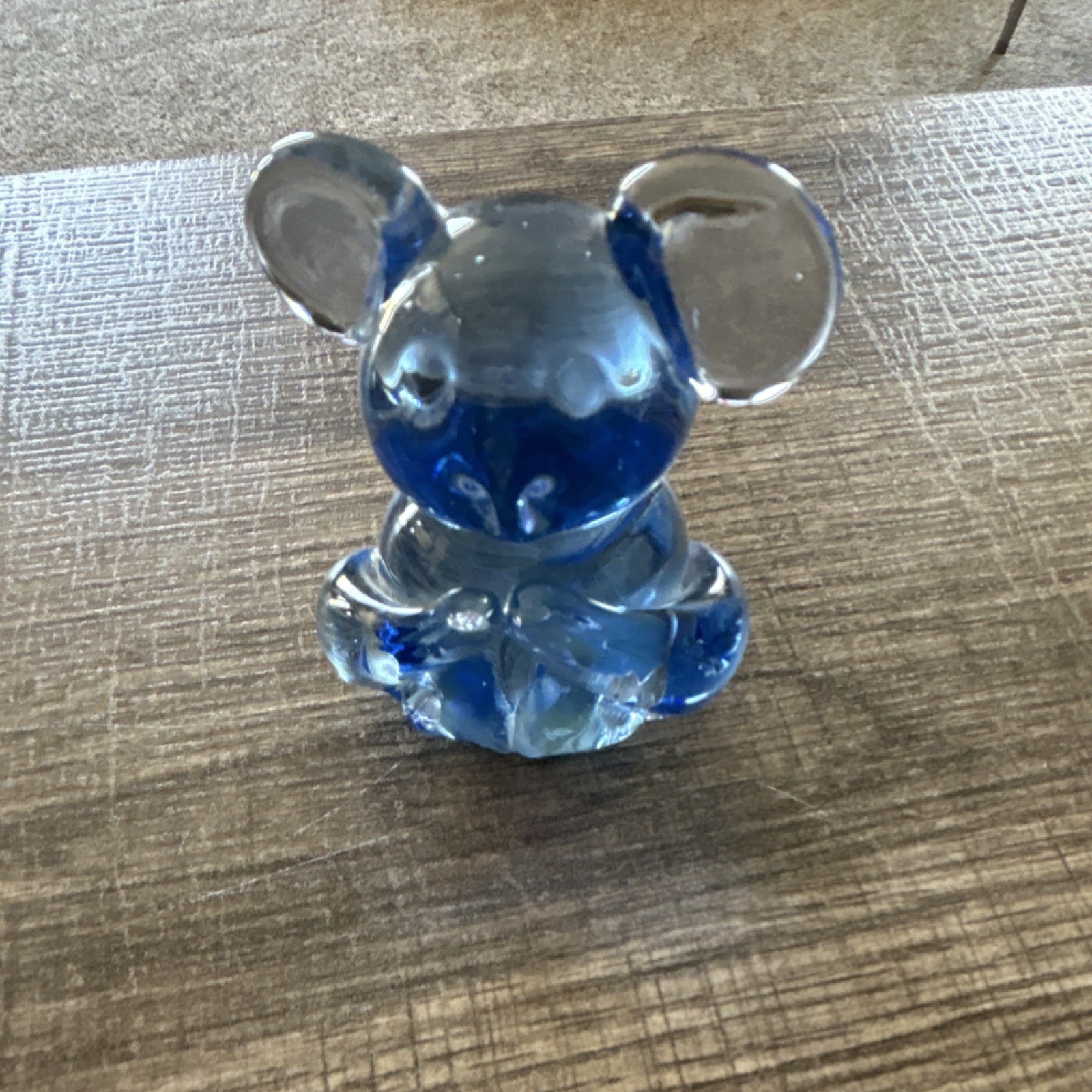 United States Commemorative Fine Art Gallery Blue Glass Koala Bear Figurine