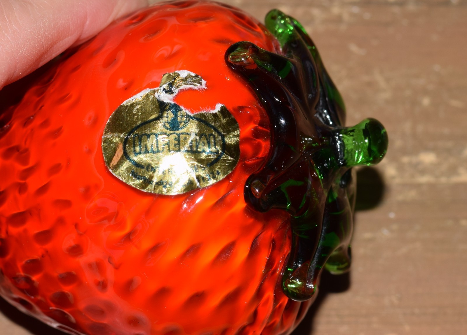 MURANO GLASS IMPERIAL GLASS STRAWBERRY PAPERWEIGHT SOLID EXC