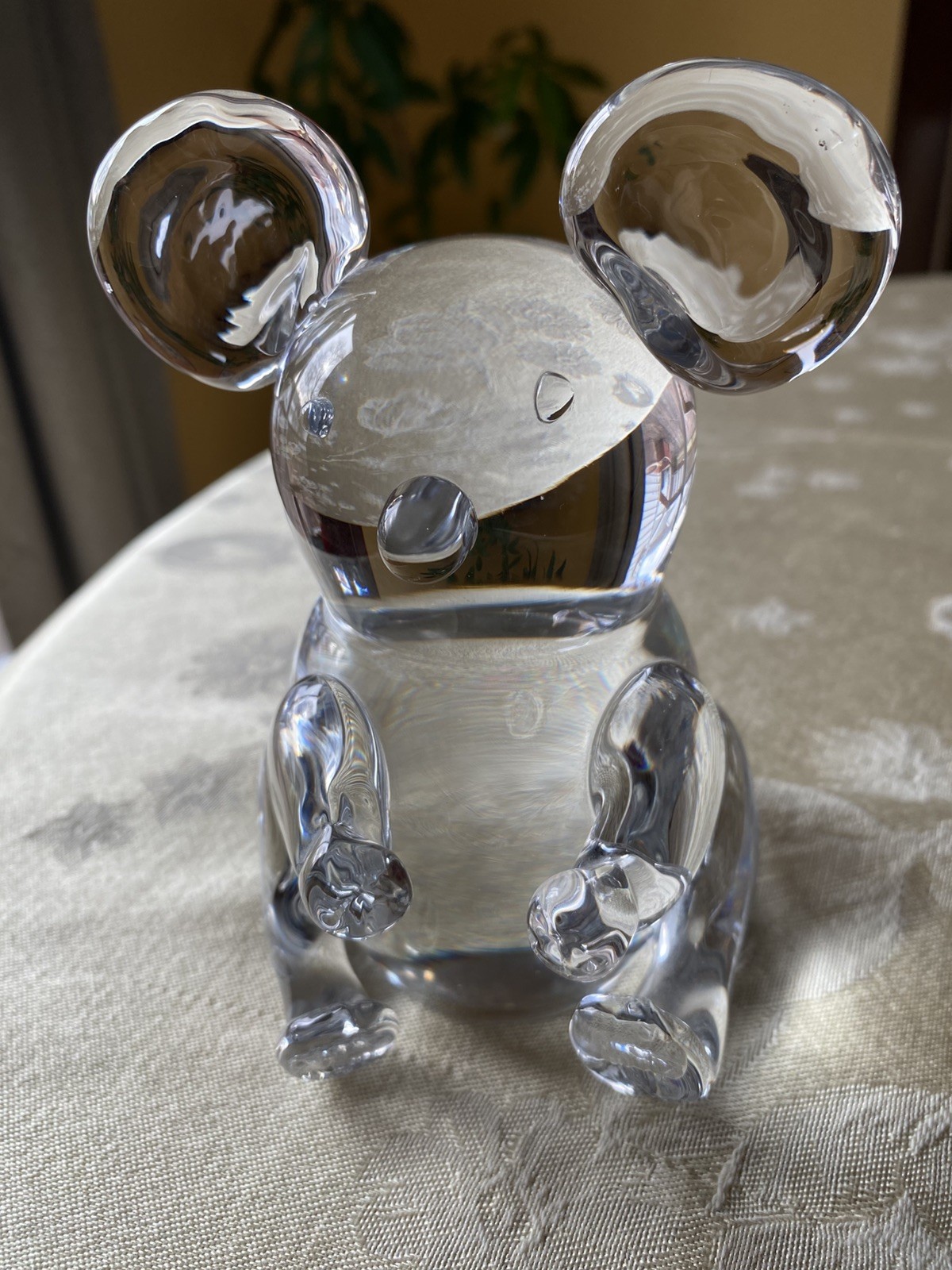 STEUBEN Crystal Koala Bear Figurine 5.75” Lloyd Atkins #8268 Art Glass Sculpture