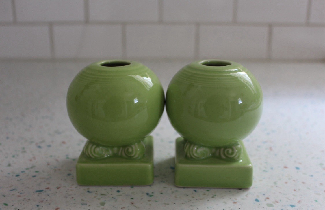 Fiestaware Chartreuse Round Candle Holders -Set of 2 NIB