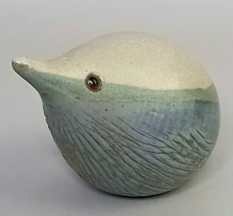 Unique Studio Art Pottery Hedgehog Ceramic Signed Figurine Adorable & Perfect!!!