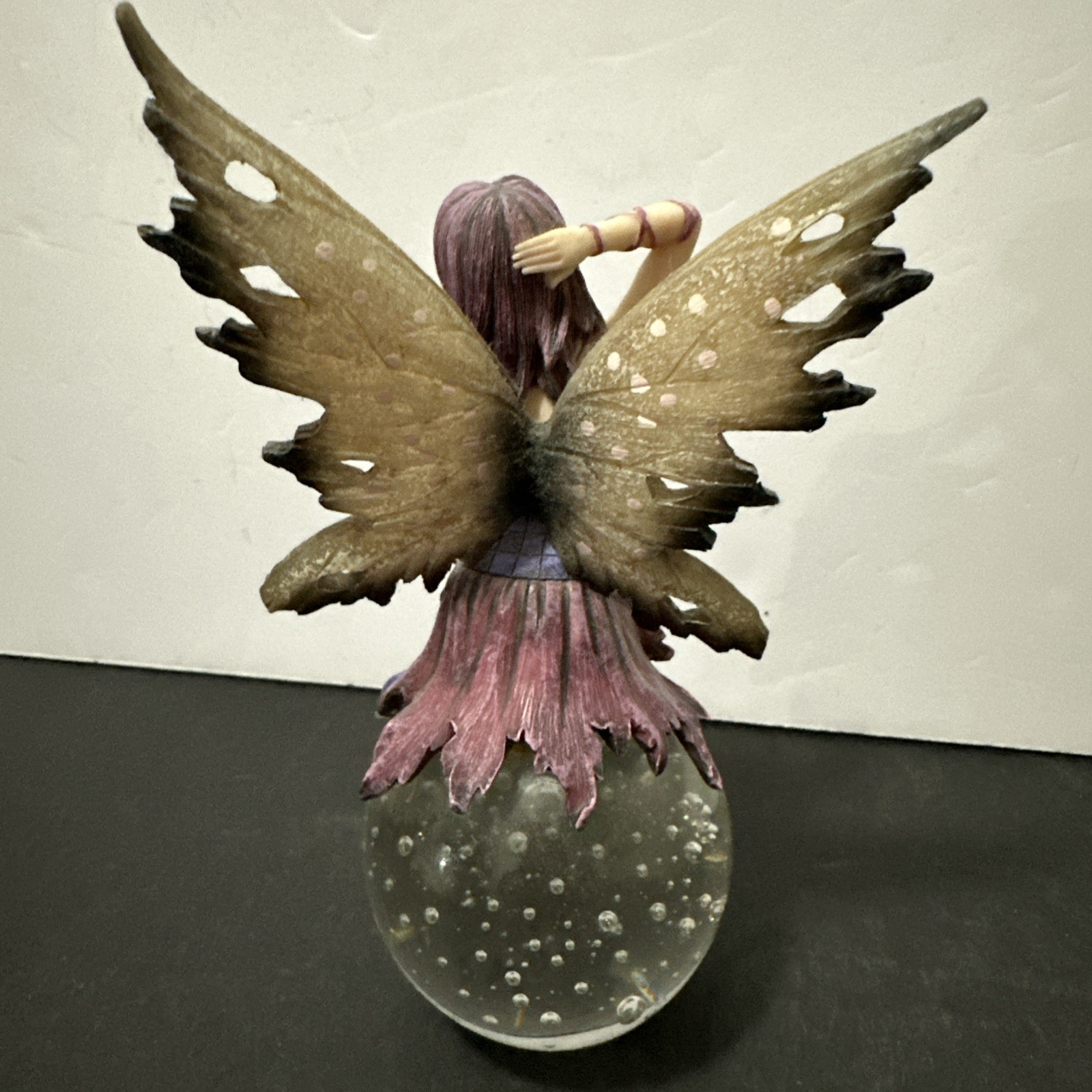 Sexy Gothic Fairy Bubble Glass Paperweight Figurine Mythical Fantasy 6″ Tall