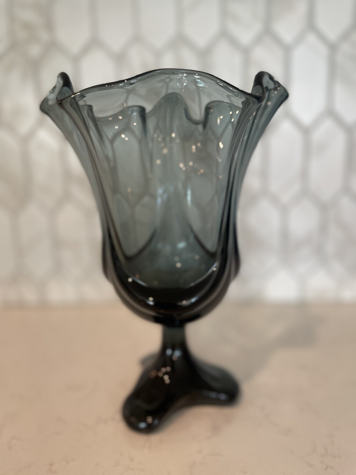 Vintage Viking Glass Epic Drape Vase