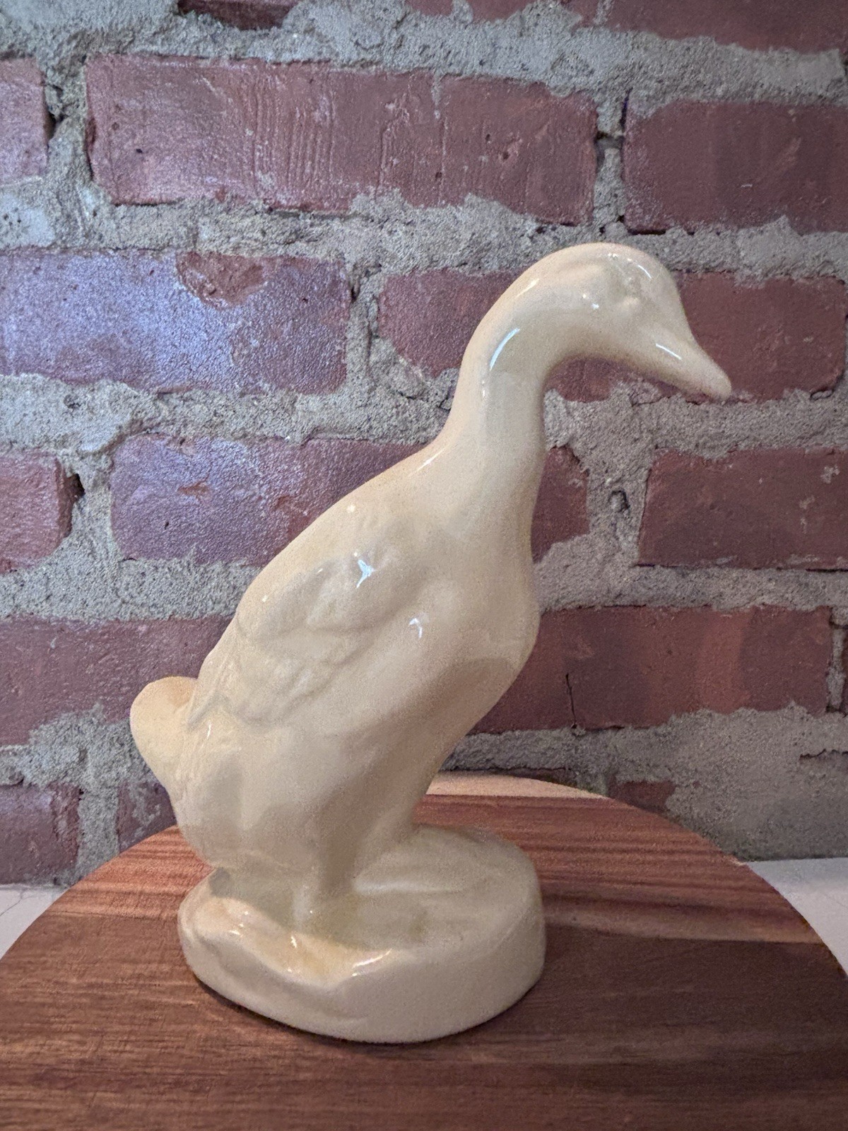 VTG Duck Planter Cream Yellow USA