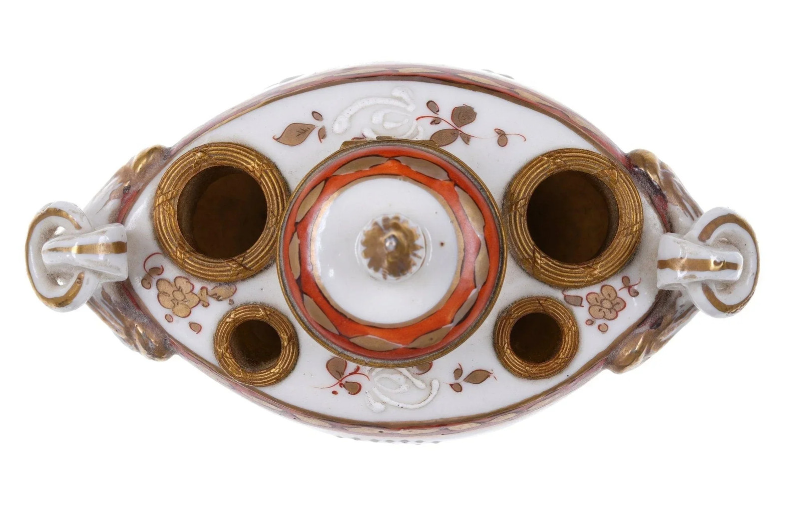 Antique French Armorial Inkwell