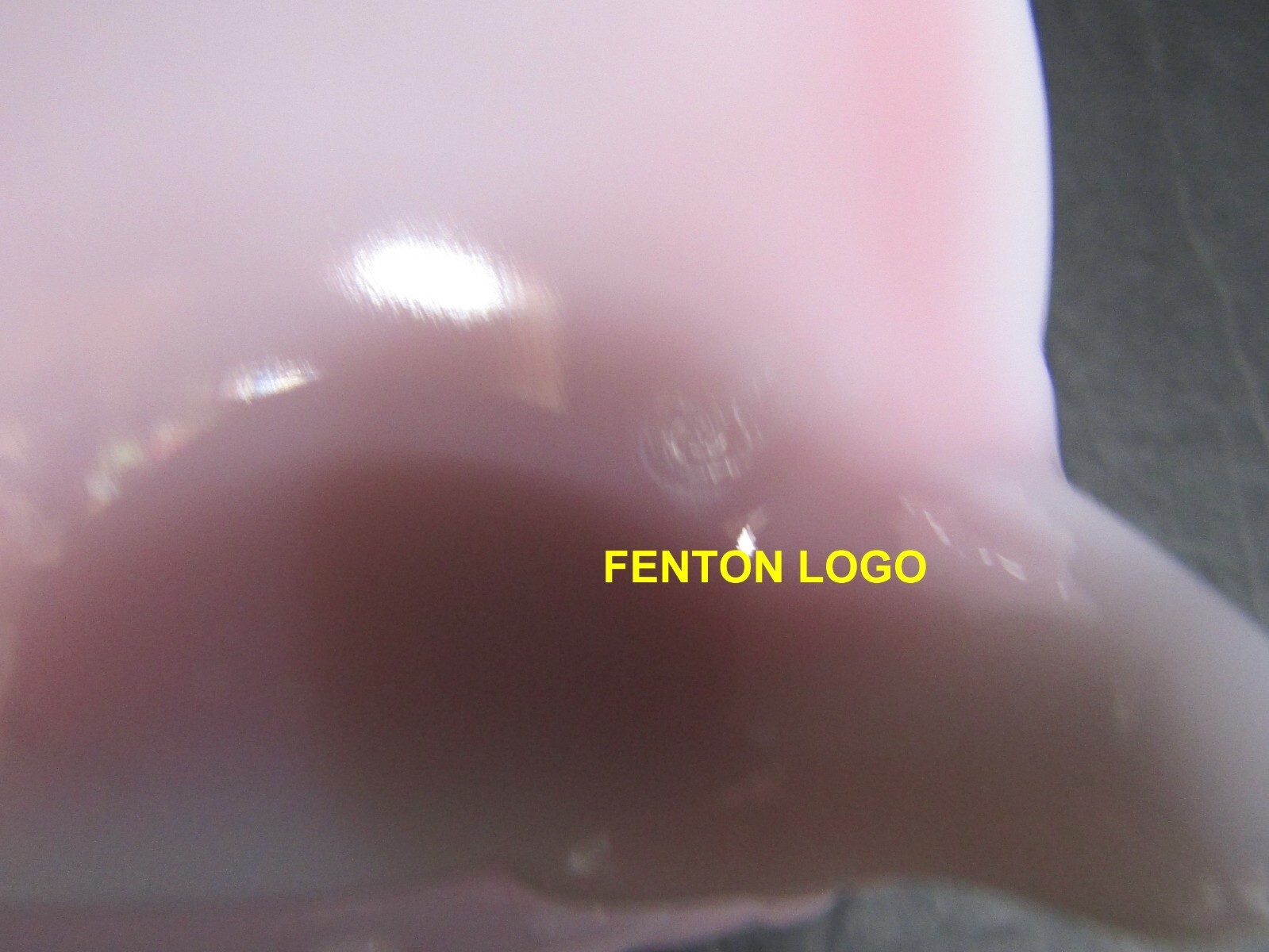Fenton Art Glass Pink & White Milk Glass Double Heart Trinket Box – Bottom Only