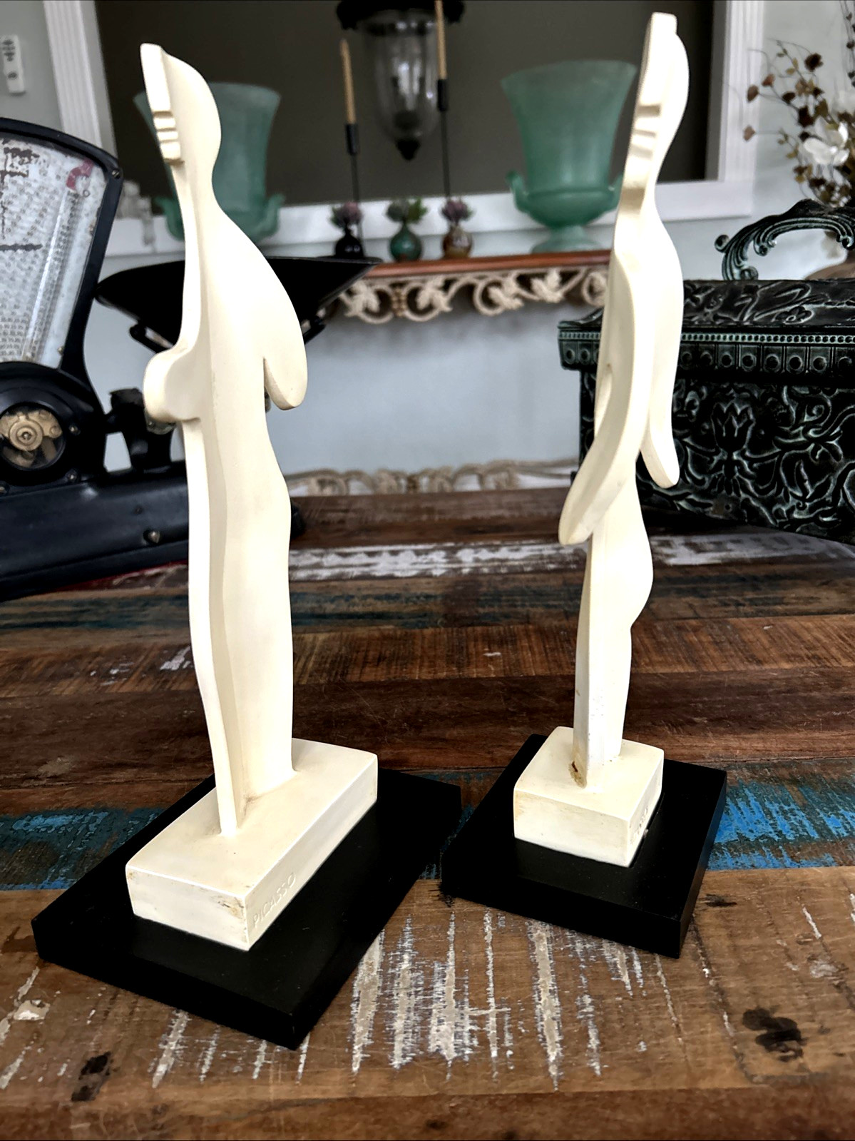 Pablo Picasso “L’Homme“ and “La Femme” Replica Sculptures Marked SC Beautiful!