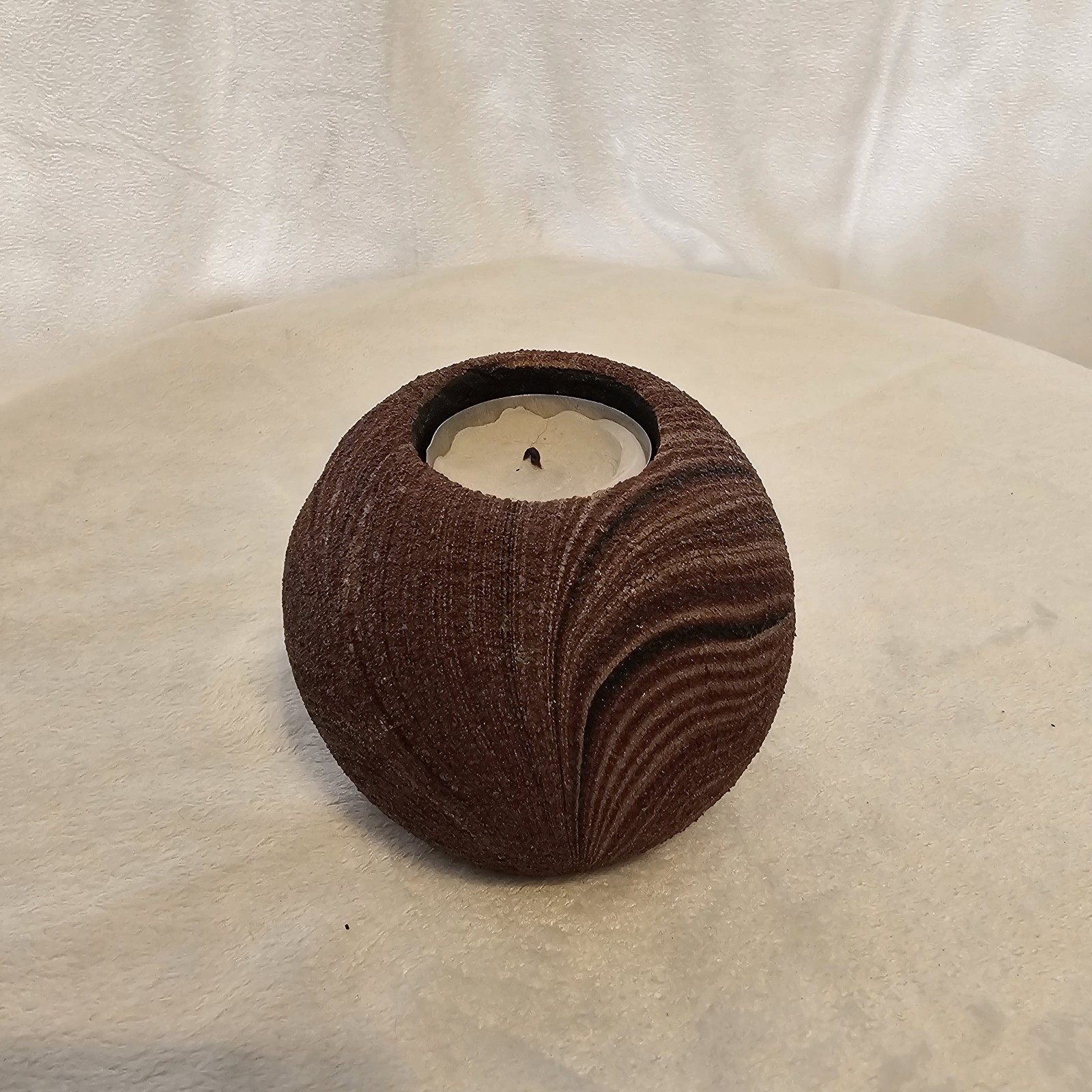 Ten Thousand Villages Color Flow Sand Textured Ceramic Candleholder Indonesia