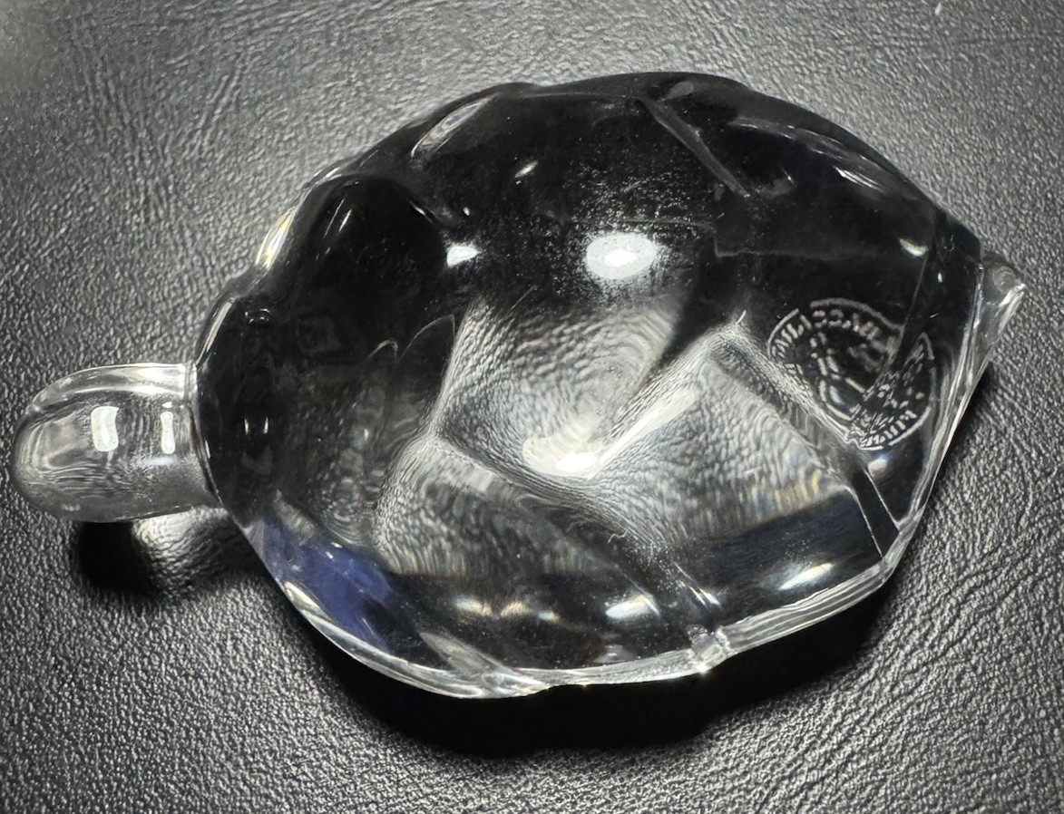 BACCARAT France Clear Crystal Set of 2 Turtles 1-3/4” X 2-3/4” & 4 in