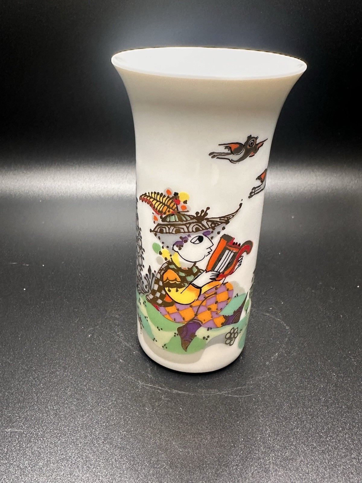 Rosenthal Studio Line Bjorn Wiinblad Magic Flute Porcelain Bud Vase Germany 4″