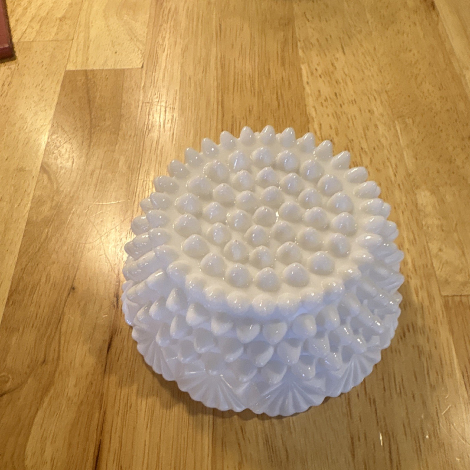 Imperial Glass Hobnail Pattern Candle Holder, milk glass