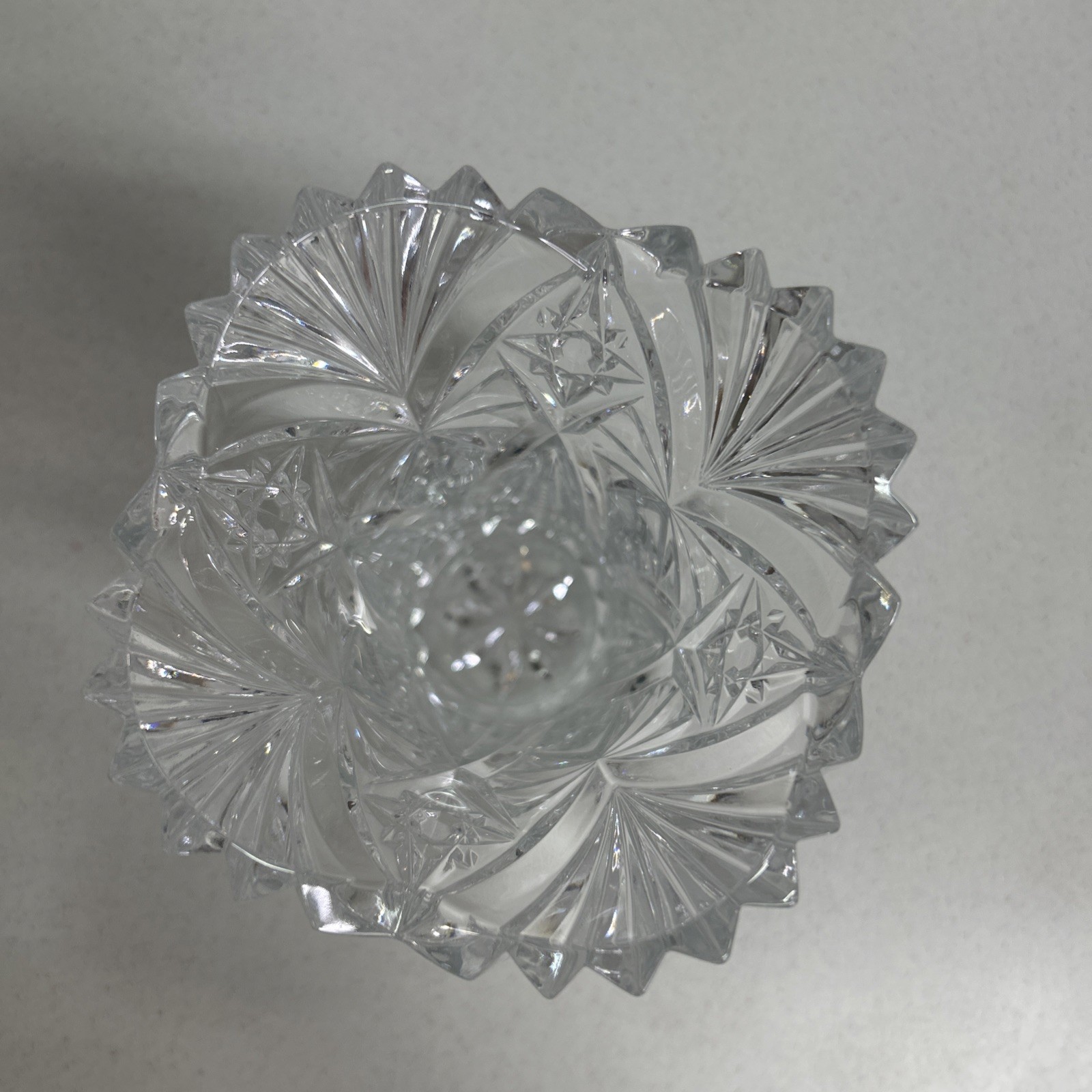 JG Durand Cut Lead Crystal Vase France Beautiful Heavy Vase