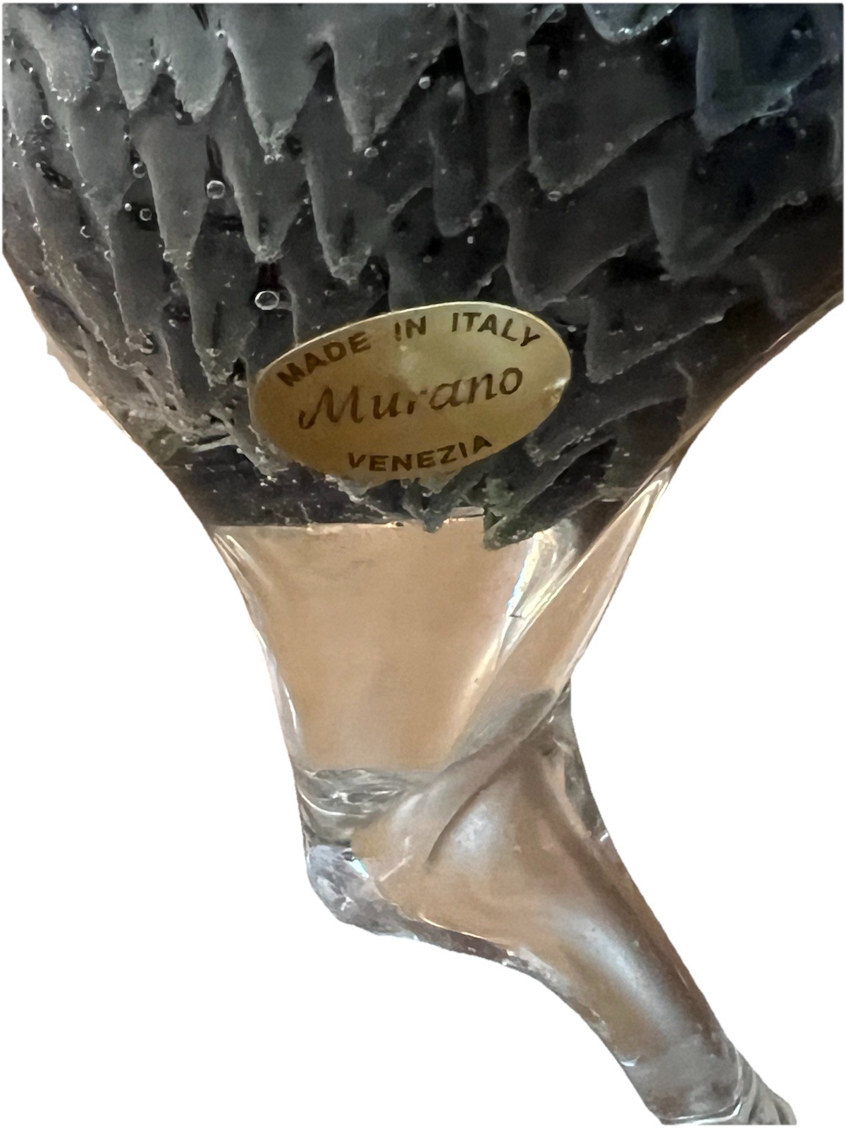 Vintage Murano Glass Prancing Horse 9.5 inch tall has damage see photos