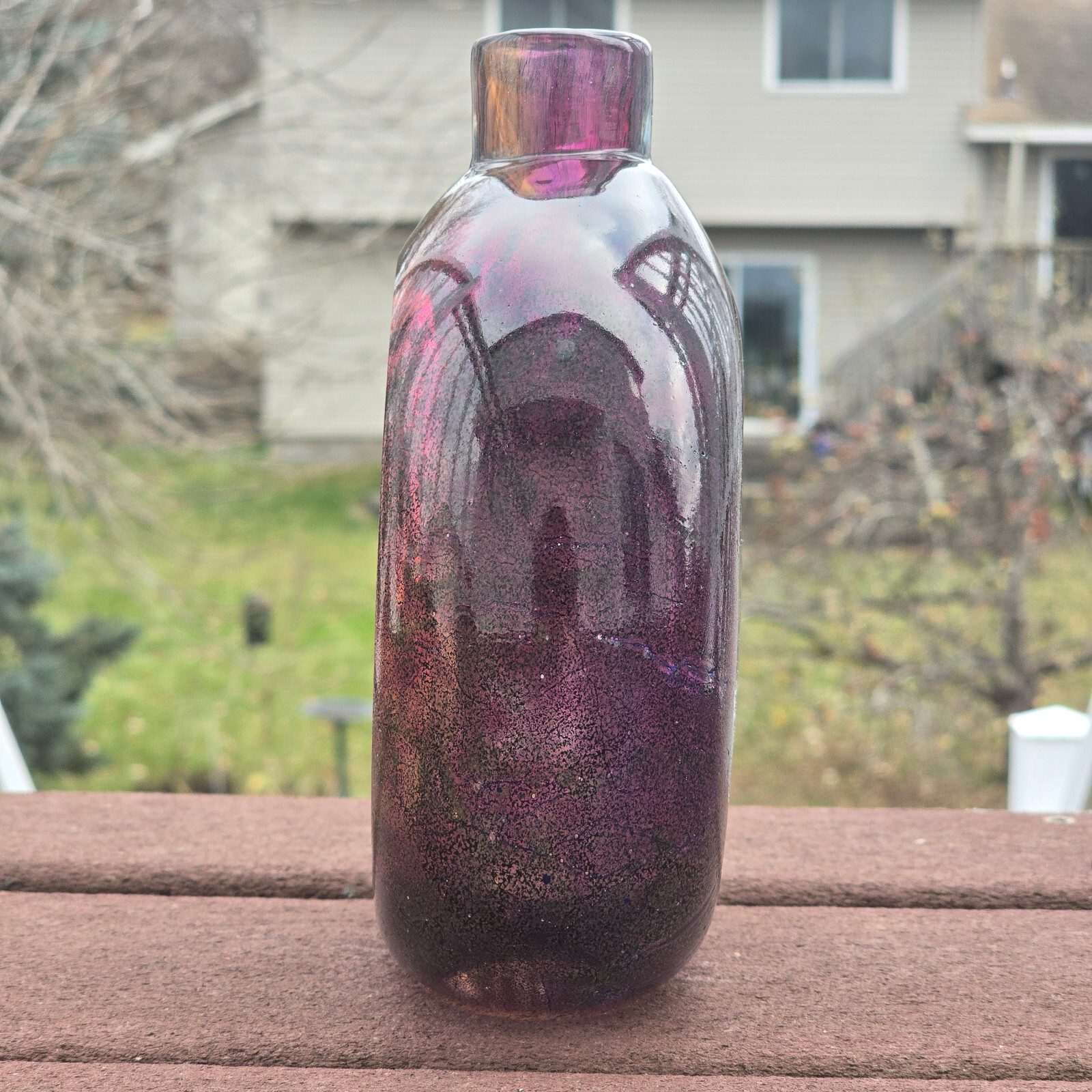 Kosta Boda Signed Goran Warff 1970-1972 BBK Acid Etched Vase 47267 7.5″ Tall